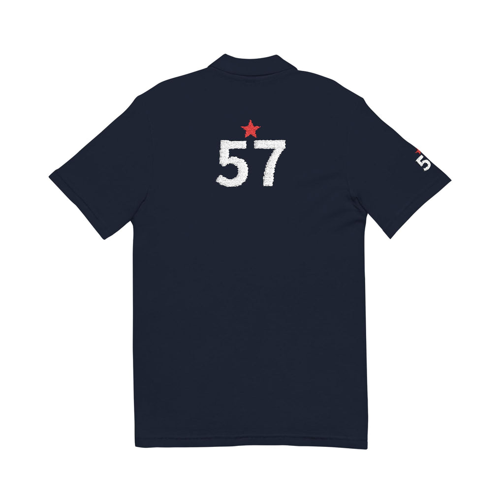 57*  I Miss You:  Team polo Shirt - Blue Ribbon - Widower / Men's