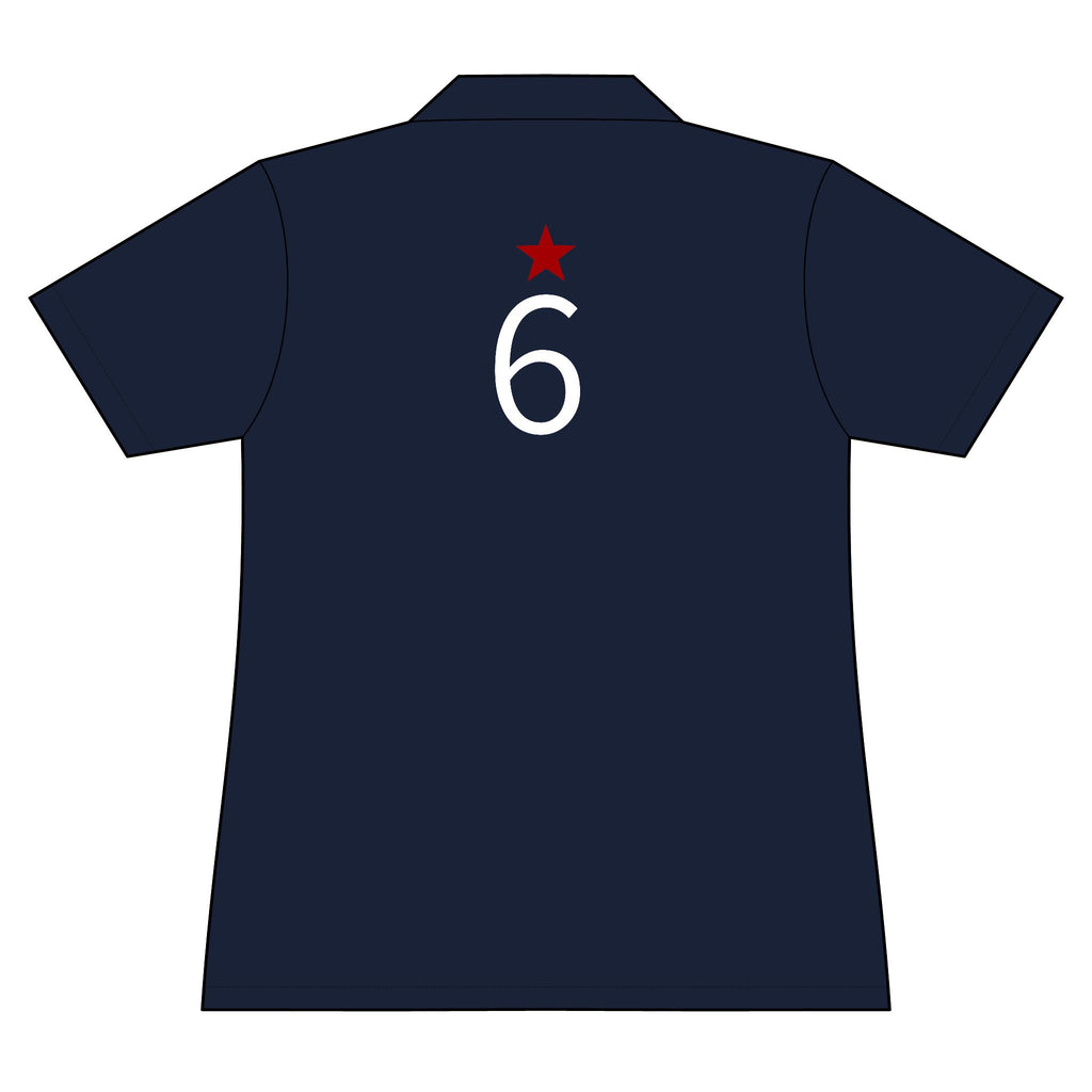 6*  I Miss You: Team polo Shirt - Blue Ribbon - Widow / Women's