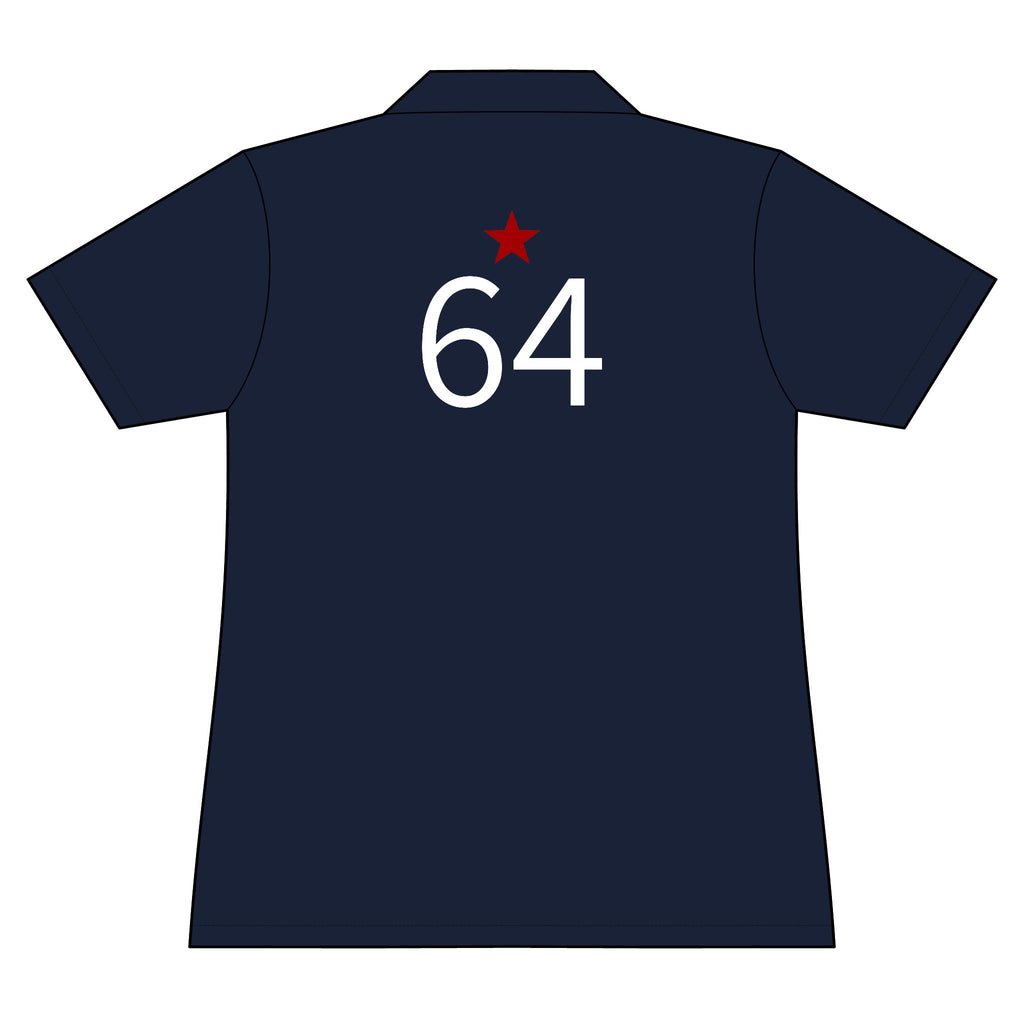 64*  I Miss You: Team polo Shirt - Blue Ribbon - Widow / Women's