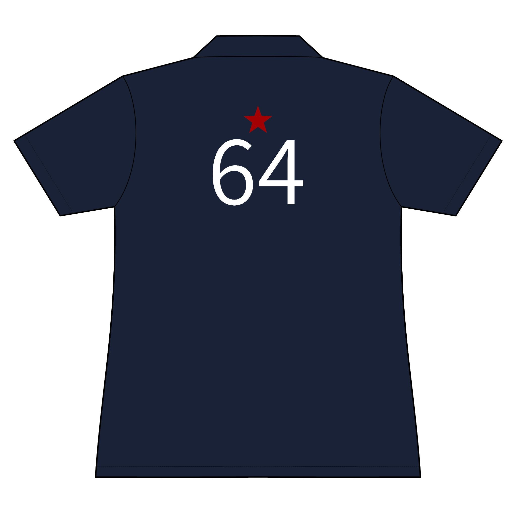 64*  I Miss You: Team polo Shirt - Blue Ribbon - Widow / Women's
