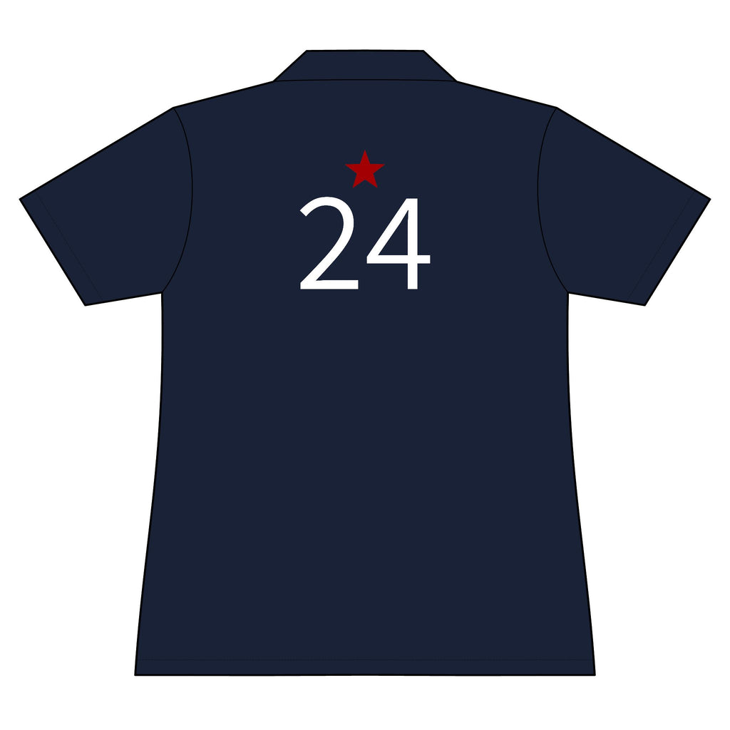 24*  I Miss You: Team polo Shirt - Blue Ribbon - Widow / Women's