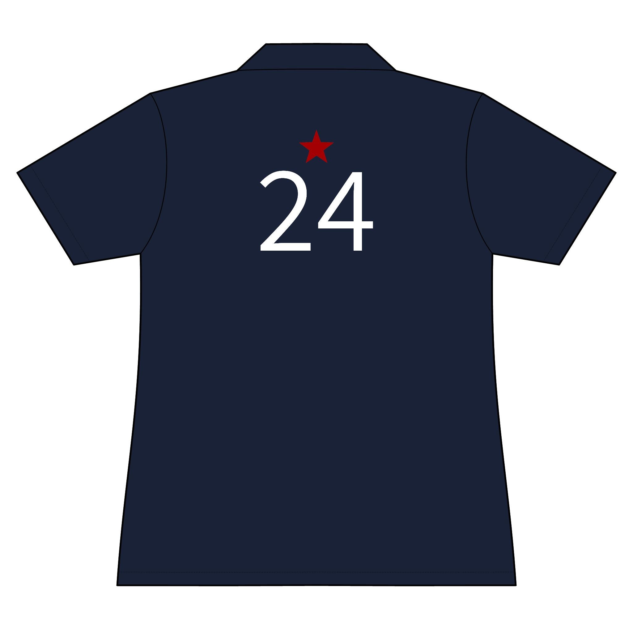 24*  I Miss You: Team polo Shirt - Blue Ribbon - Widow / Women's