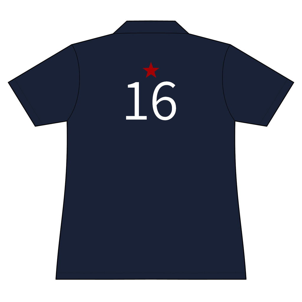 16*  I Miss You: Team polo Shirt - Blue Ribbon - Widow / Women's