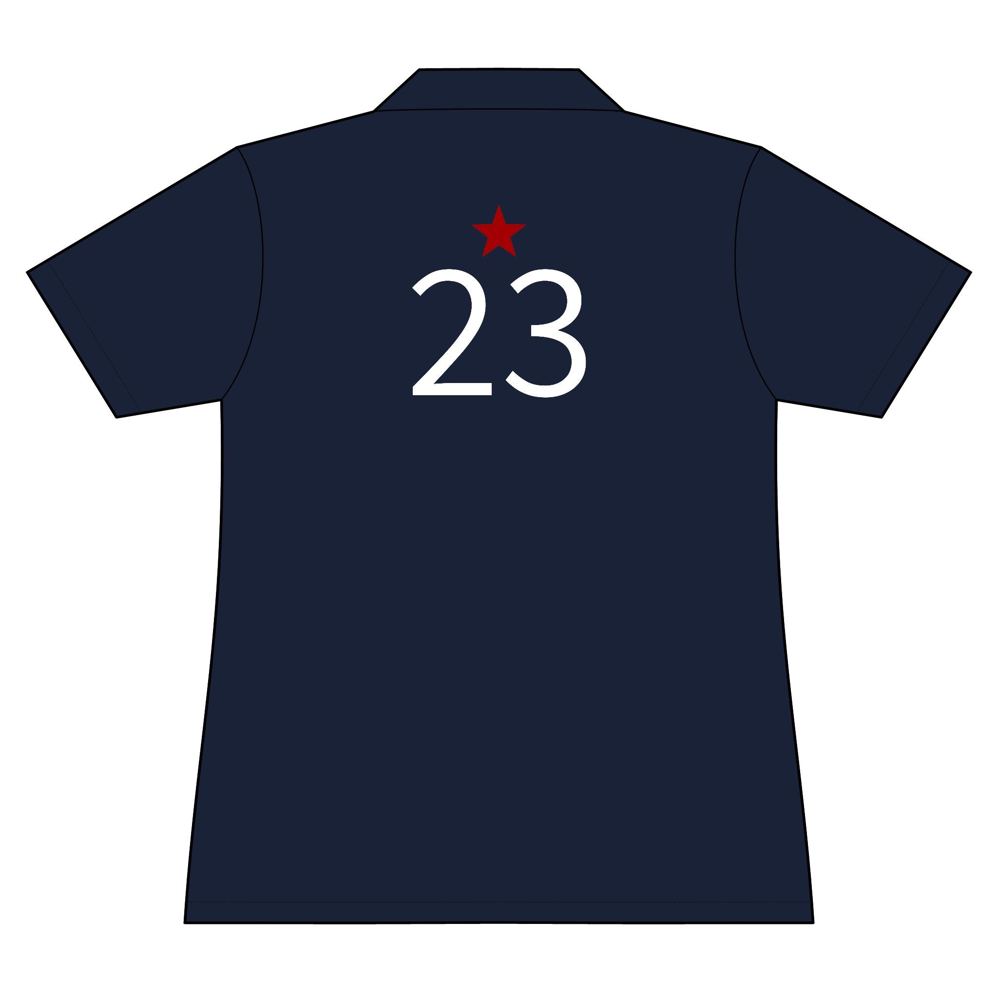 23*  I Miss You: Team polo Shirt - Blue Ribbon - Widow / Women's