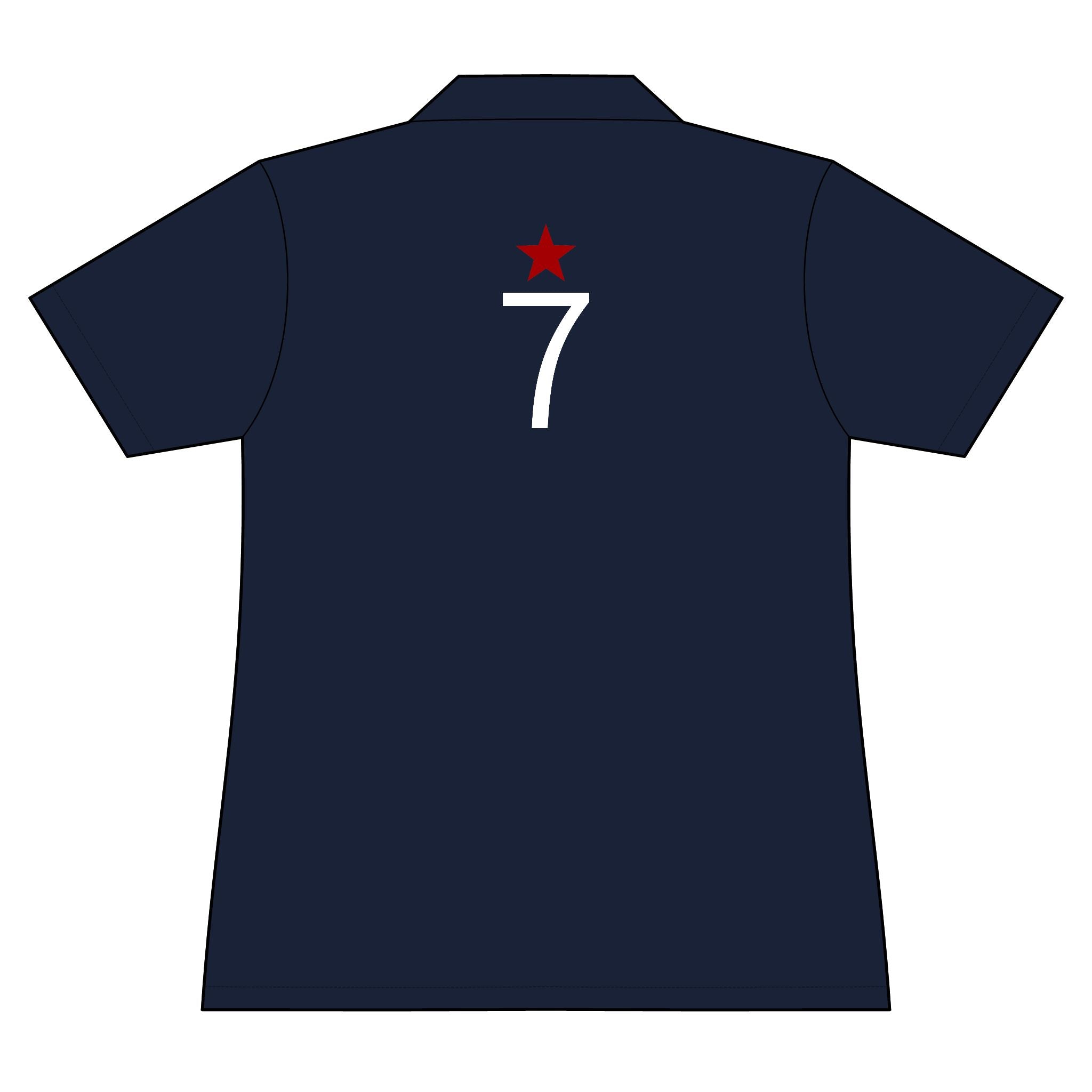 7*  I Miss You: Team polo Shirt - Blue Ribbon - Widow / Women's