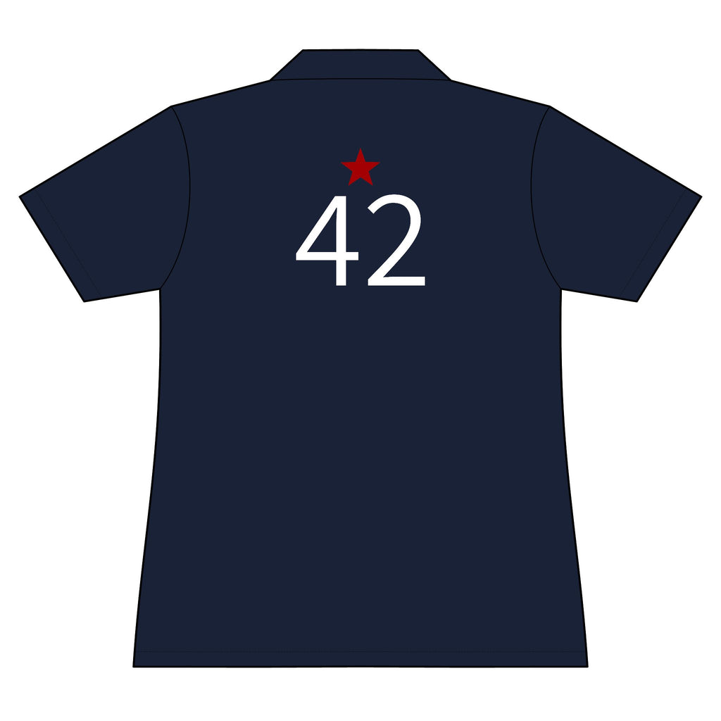 42*  I Miss You: Team polo Shirt - Blue Ribbon - Widow / Women's