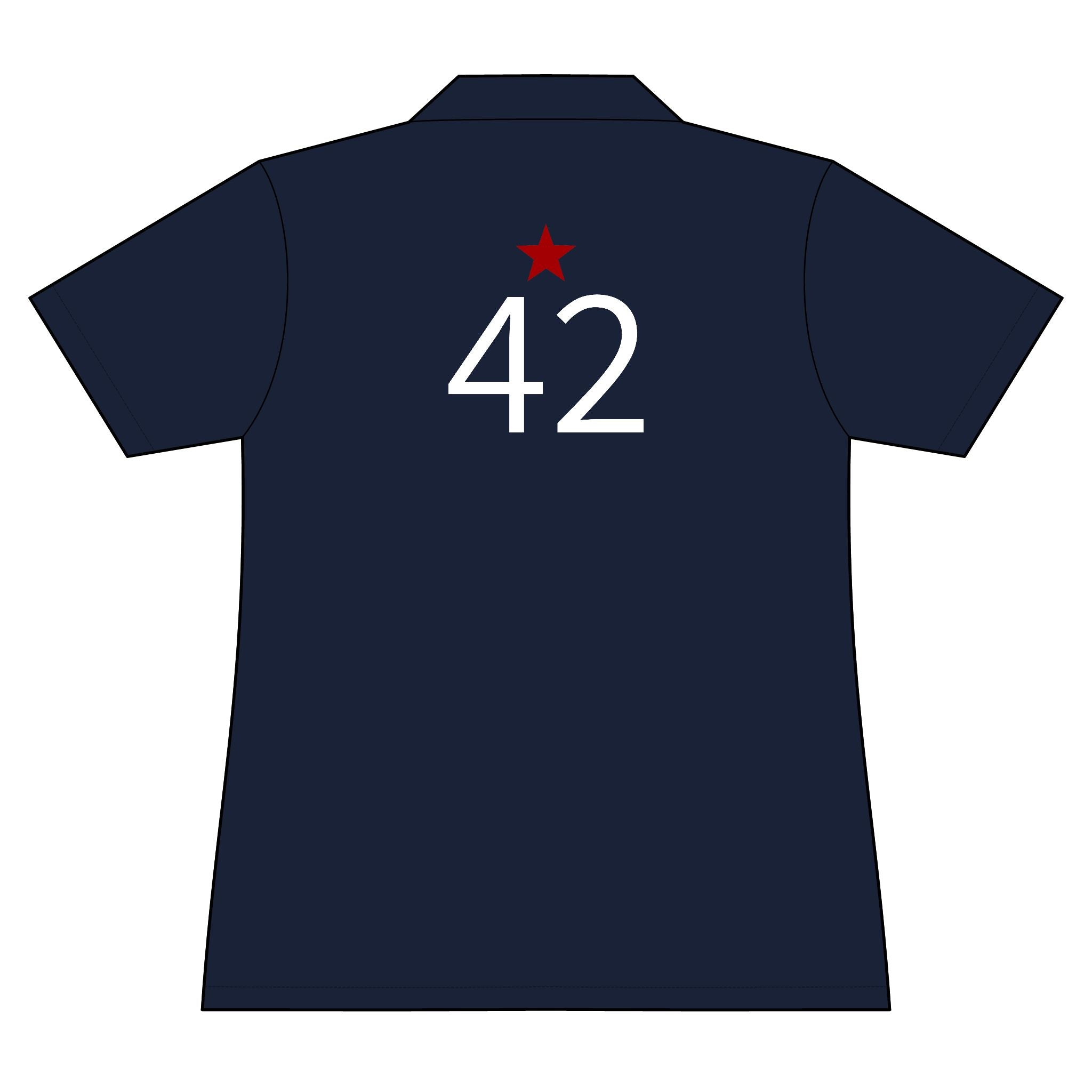 42*  I Miss You: Team polo Shirt - Blue Ribbon - Widow / Women's