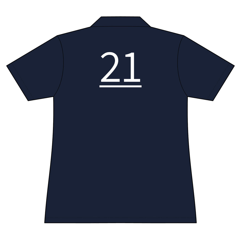 21st  Teammate: Team polo Shirt - Blue Ribbon - Daughter / Women's