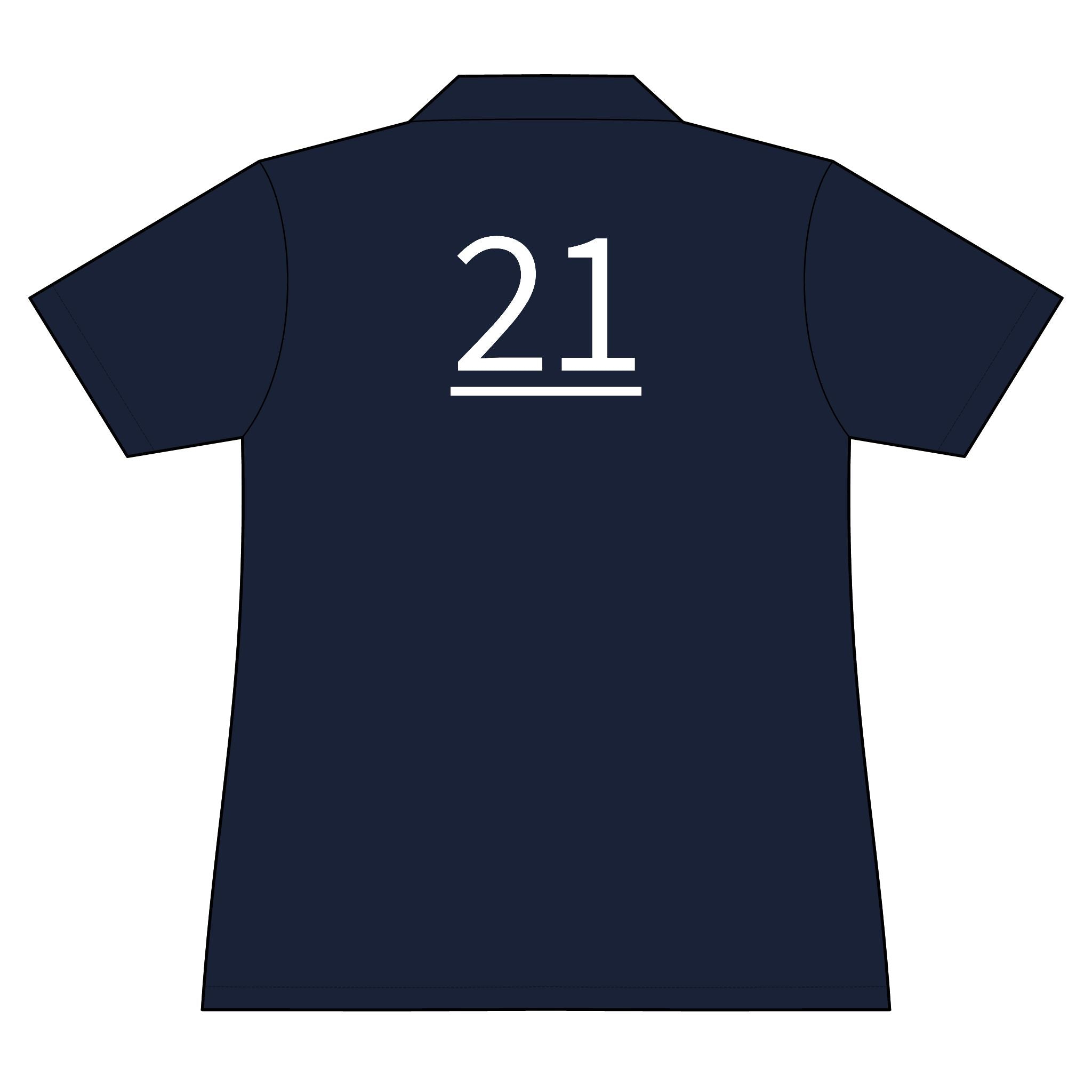 21st  Teammate: Team polo Shirt - Blue Ribbon - Daughter / Women's