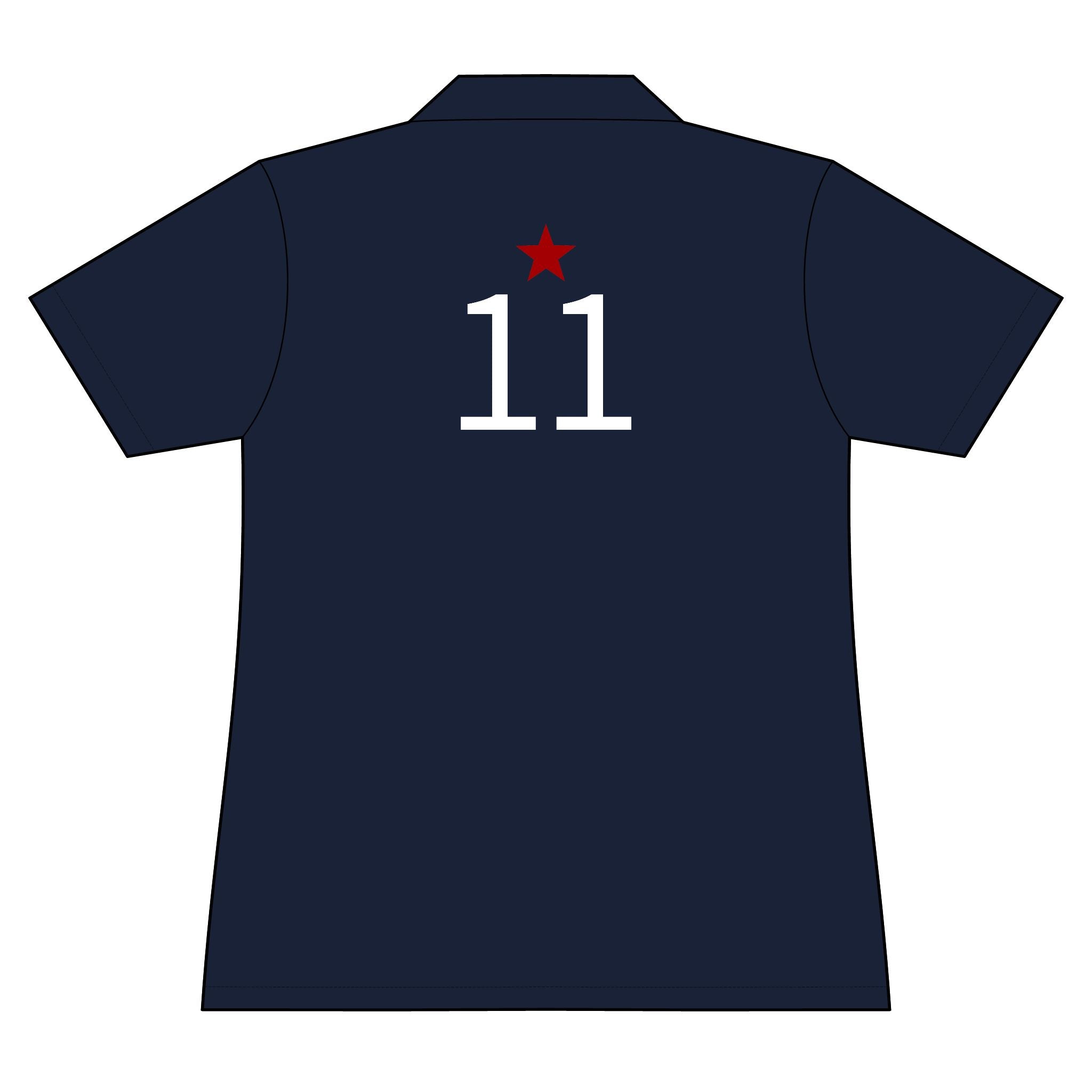 11*  I Miss You: Team polo Shirt - Blue Ribbon - Widow / Women's