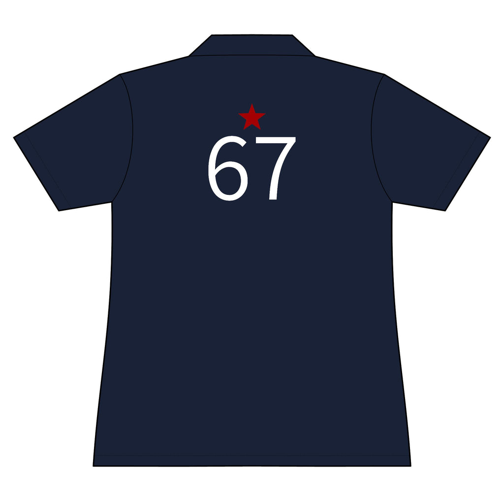 67*  I Miss You: Team polo Shirt - Blue Ribbon - Widow / Women's
