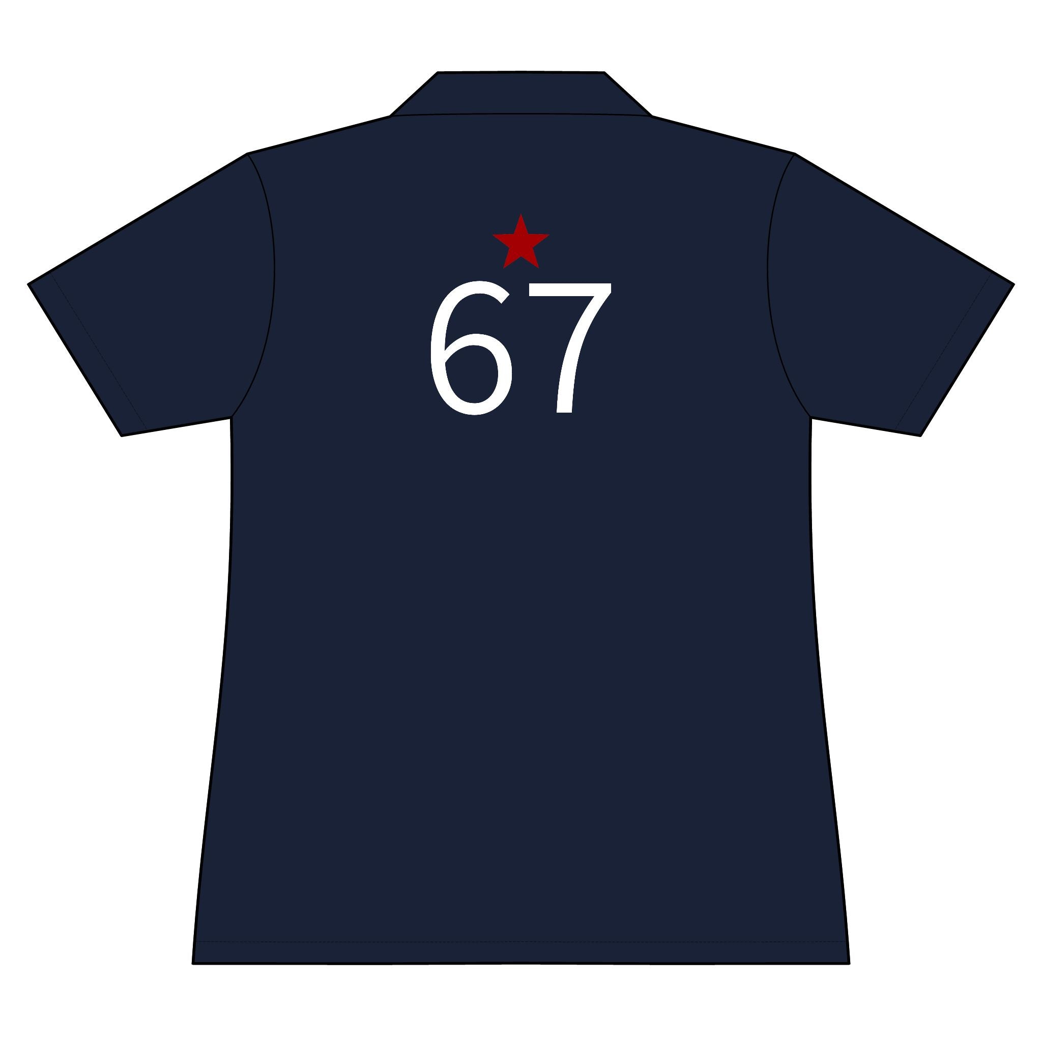67*  I Miss You: Team polo Shirt - Blue Ribbon - Widow / Women's
