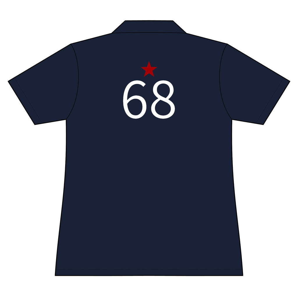 68*  I Miss You: Team polo Shirt - Blue Ribbon - Widow / Women's