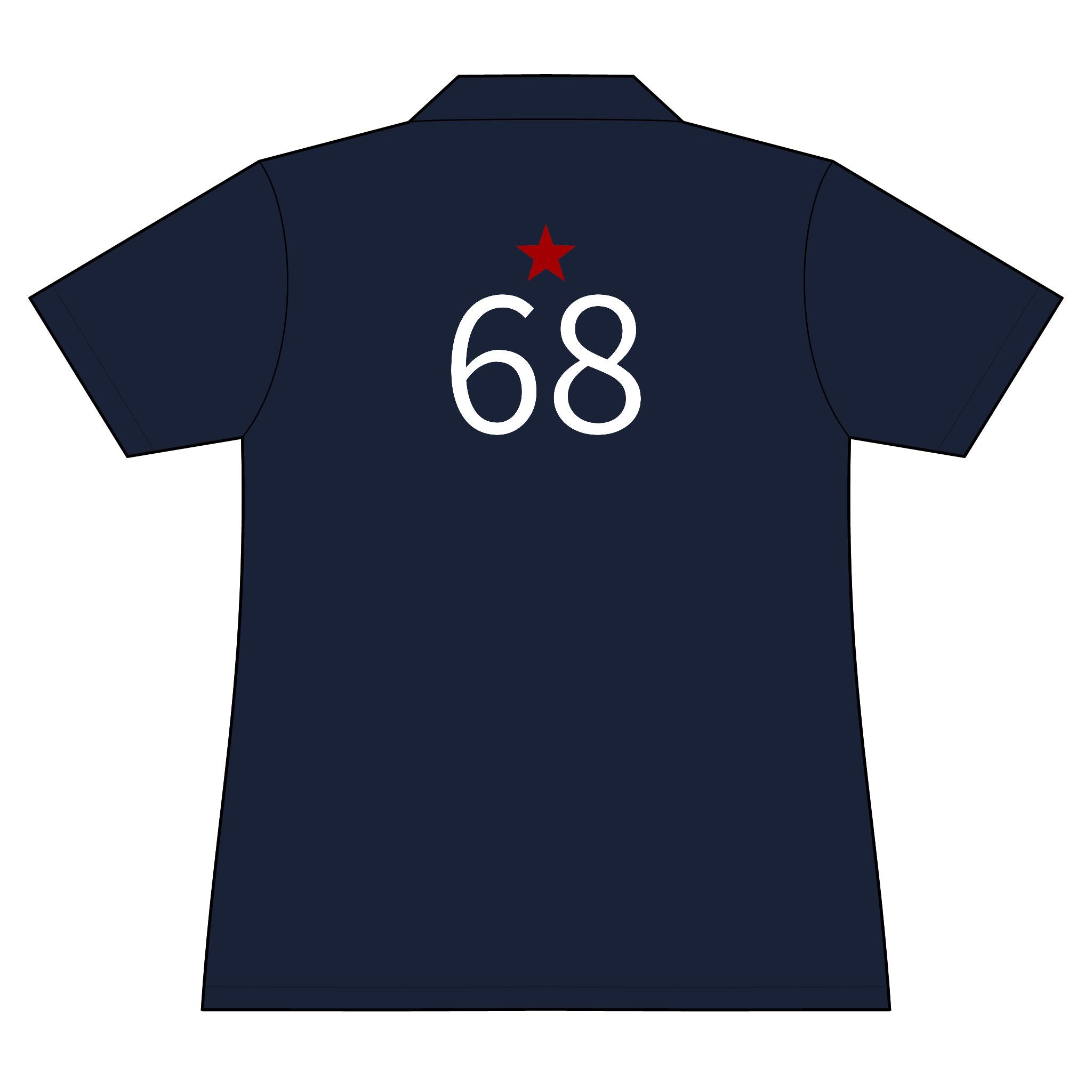 68*  I Miss You: Team polo Shirt - Blue Ribbon - Widow / Women's