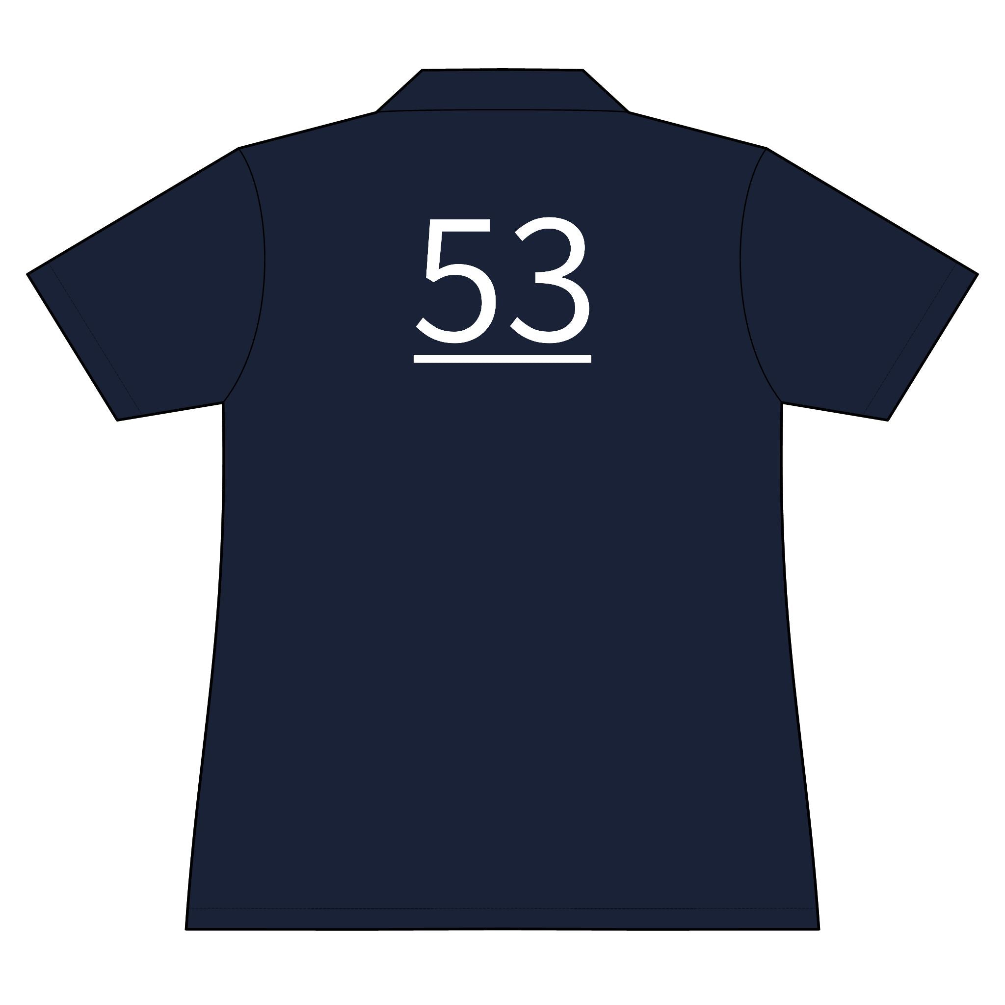 53rd  Teammate: Team polo Shirt - Blue Ribbon - Daughter / Women's