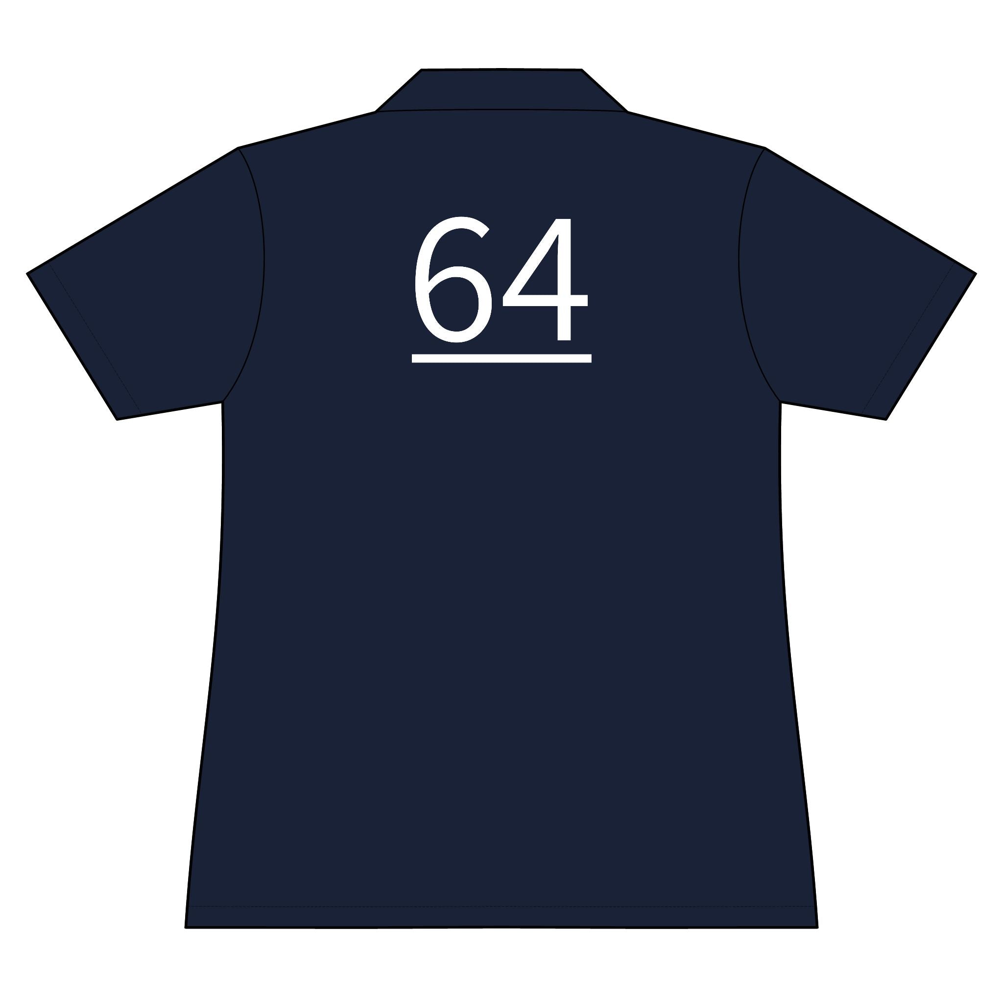 64th  Teammate: Team polo Shirt - Blue Ribbon - Daughter / Women's