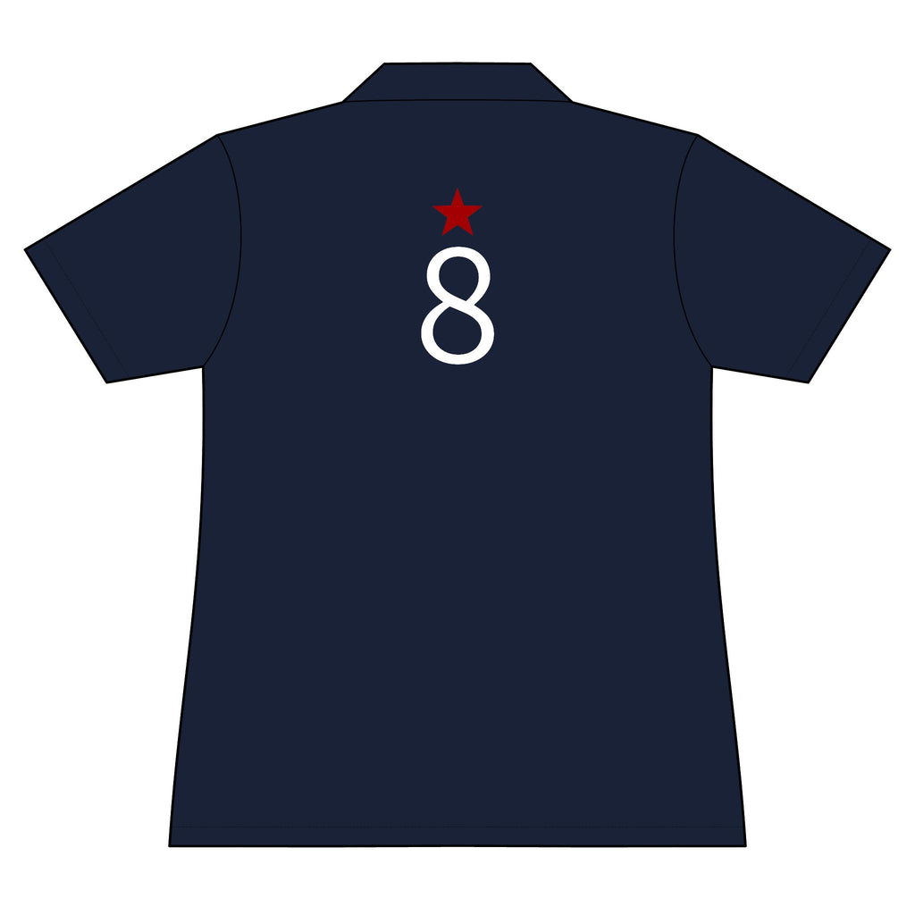 8*  I Miss You: Team polo Shirt - Blue Ribbon - Widow / Women's