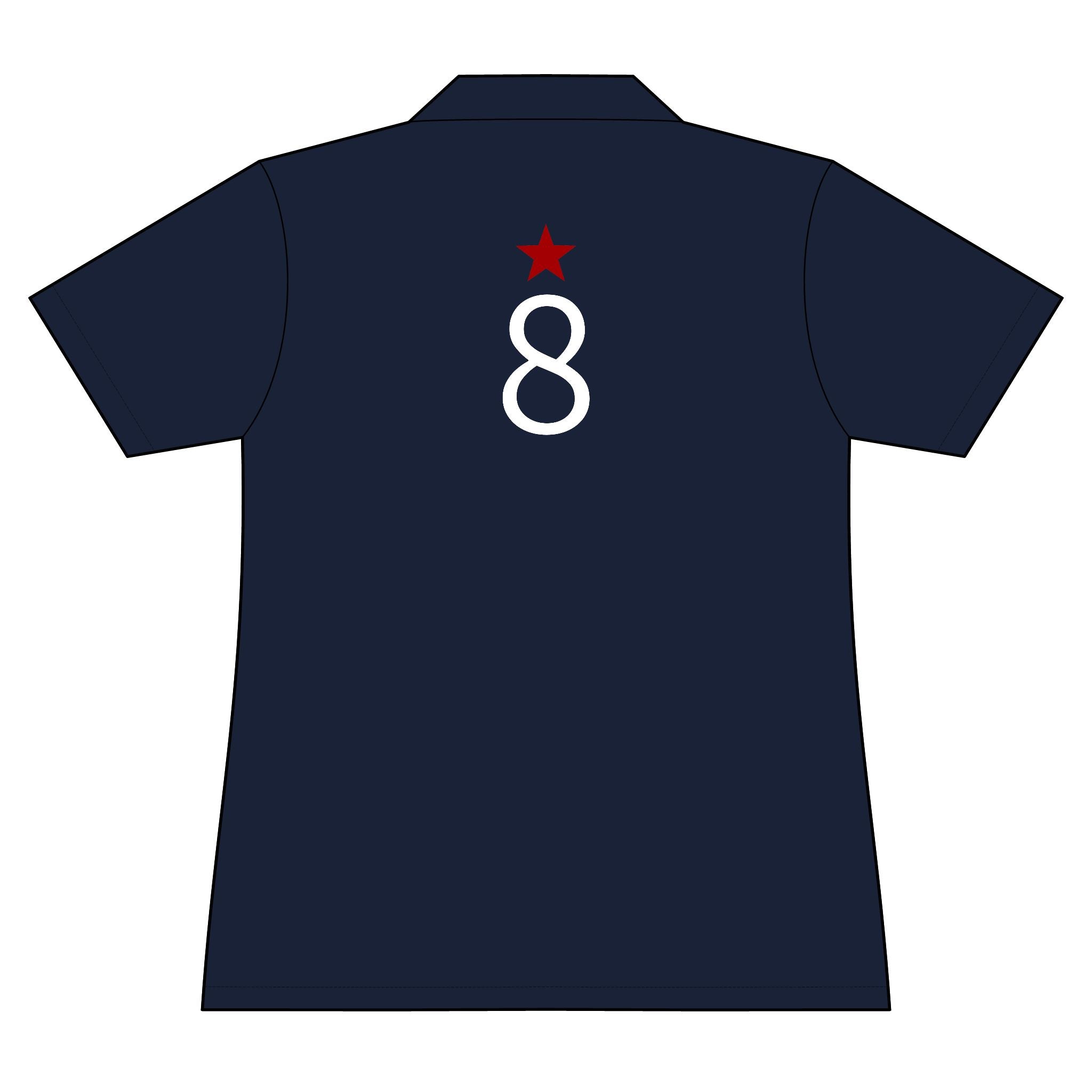 8*  I Miss You: Team polo Shirt - Blue Ribbon - Widow / Women's