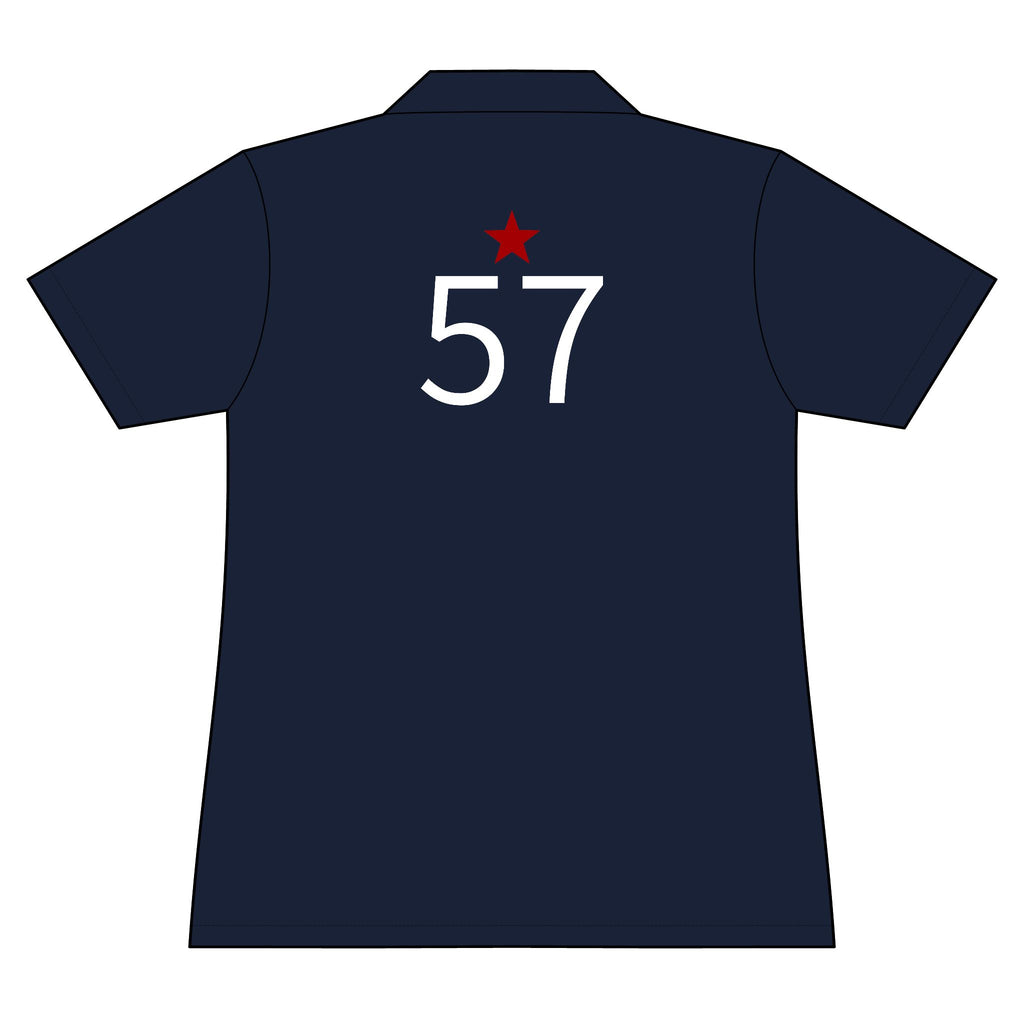 57*  I Miss You: Team polo Shirt - Blue Ribbon - Widow / Women's