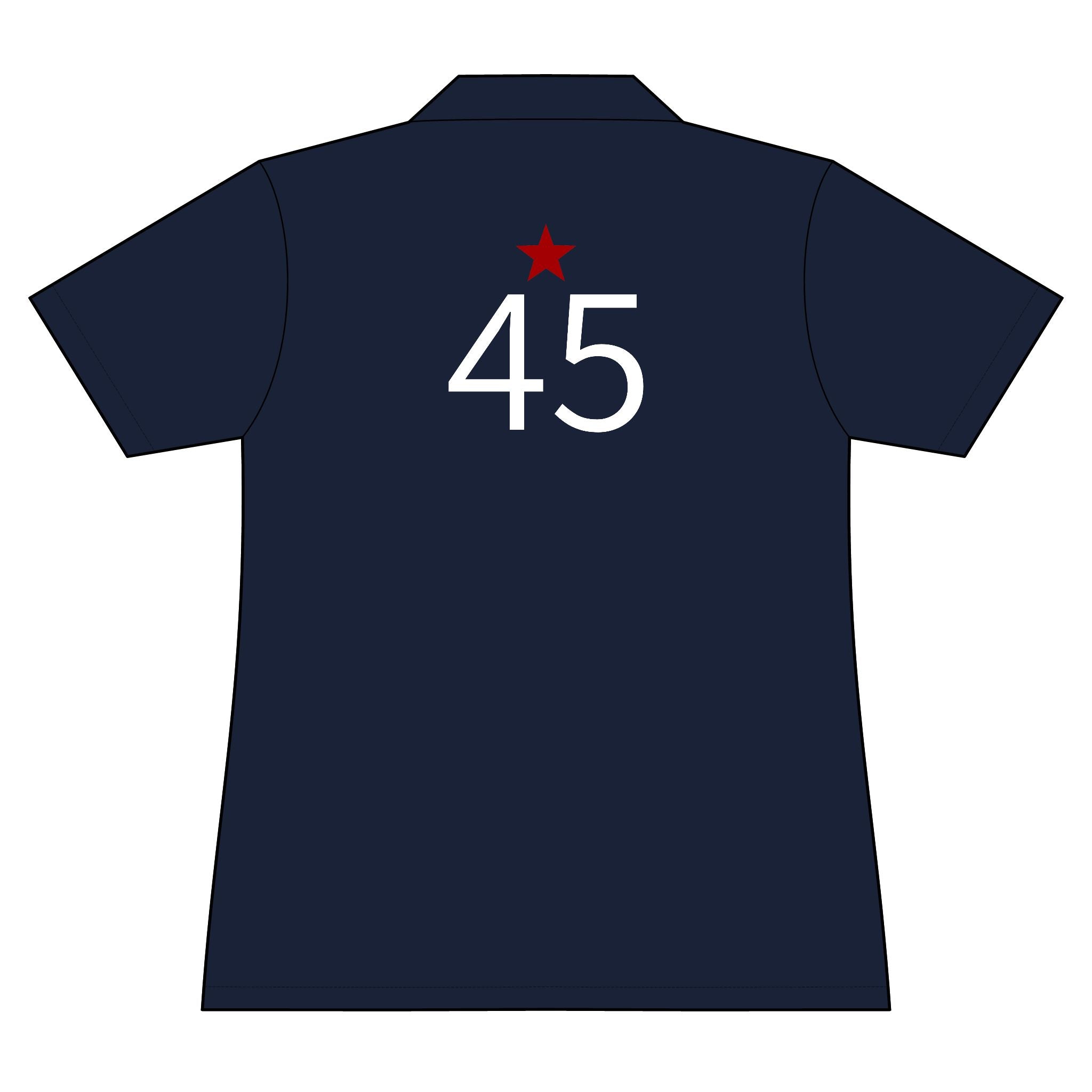 45*  I Miss You: Team polo Shirt - Blue Ribbon - Widow / Women's
