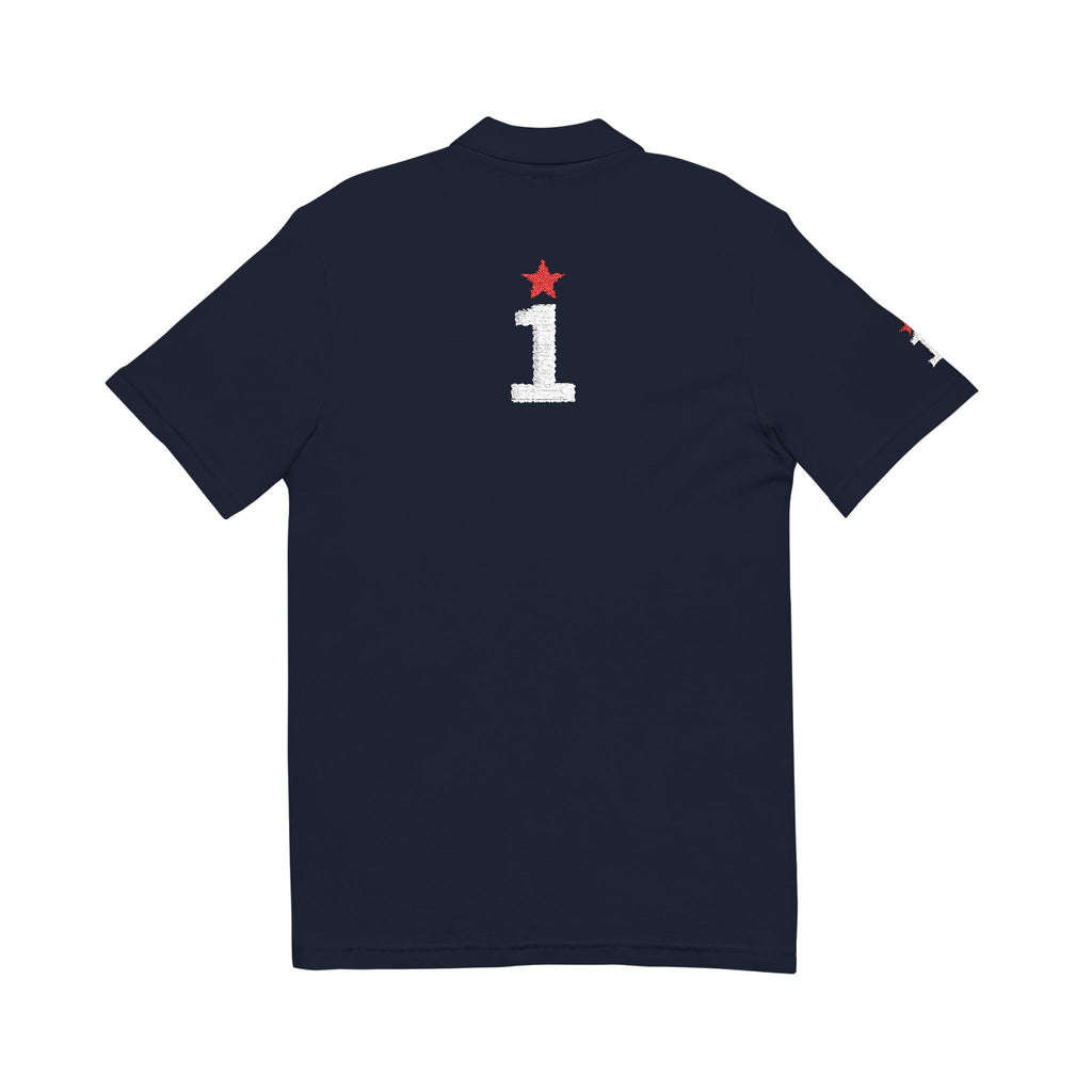 1*  I Miss You:  Team polo Shirt - Blue Ribbon - Widower / Men's