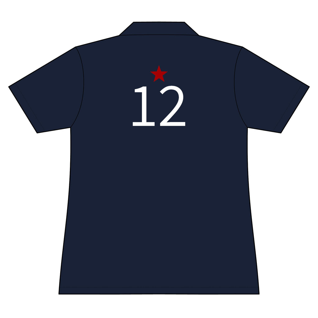 12*  I Miss You: Team polo Shirt - Blue Ribbon - Widow / Women's