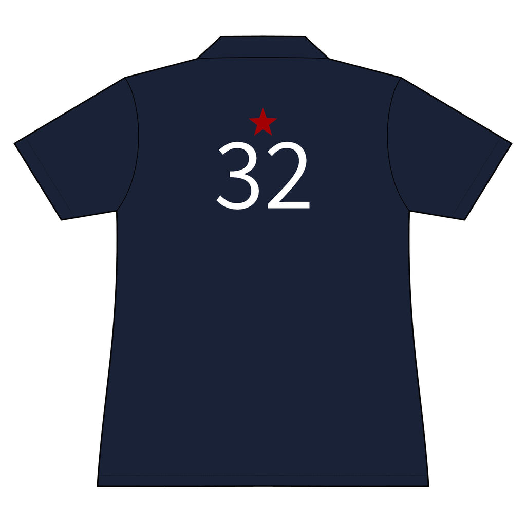 32*  I Miss You: Team polo Shirt - Blue Ribbon - Widow / Women's