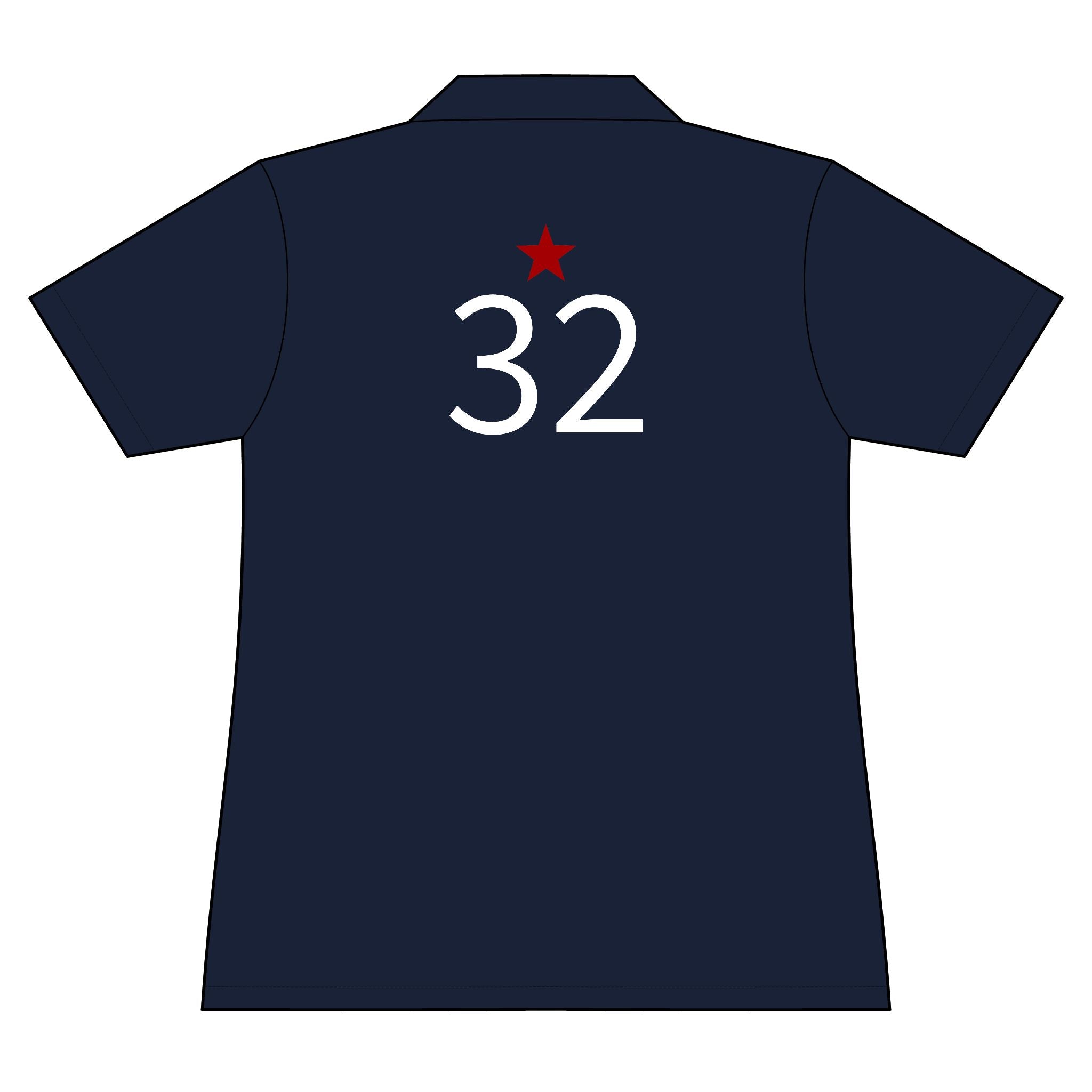 32*  I Miss You: Team polo Shirt - Blue Ribbon - Widow / Women's