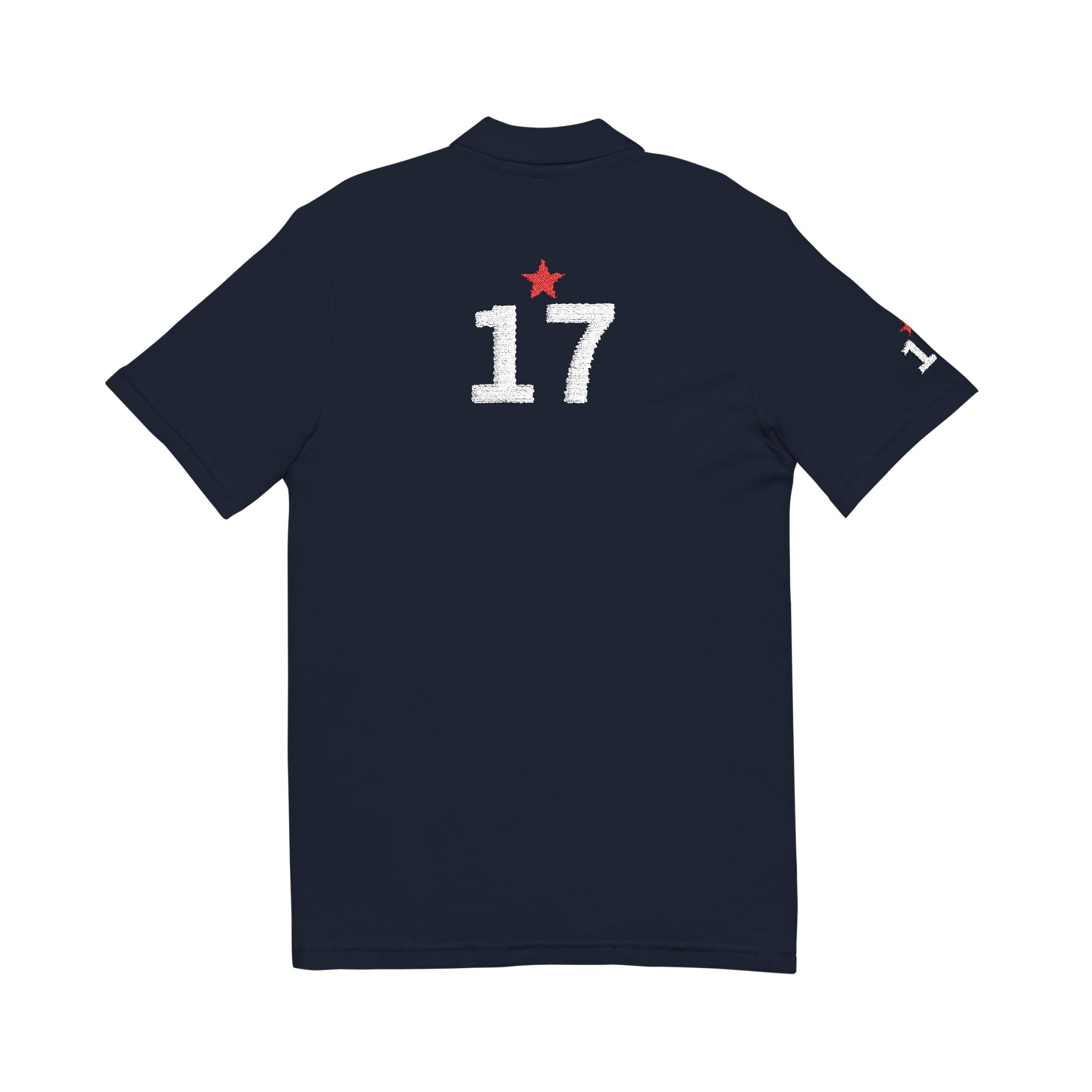 17*  I Miss You:  Team polo Shirt - Blue Ribbon - Widower / Men's