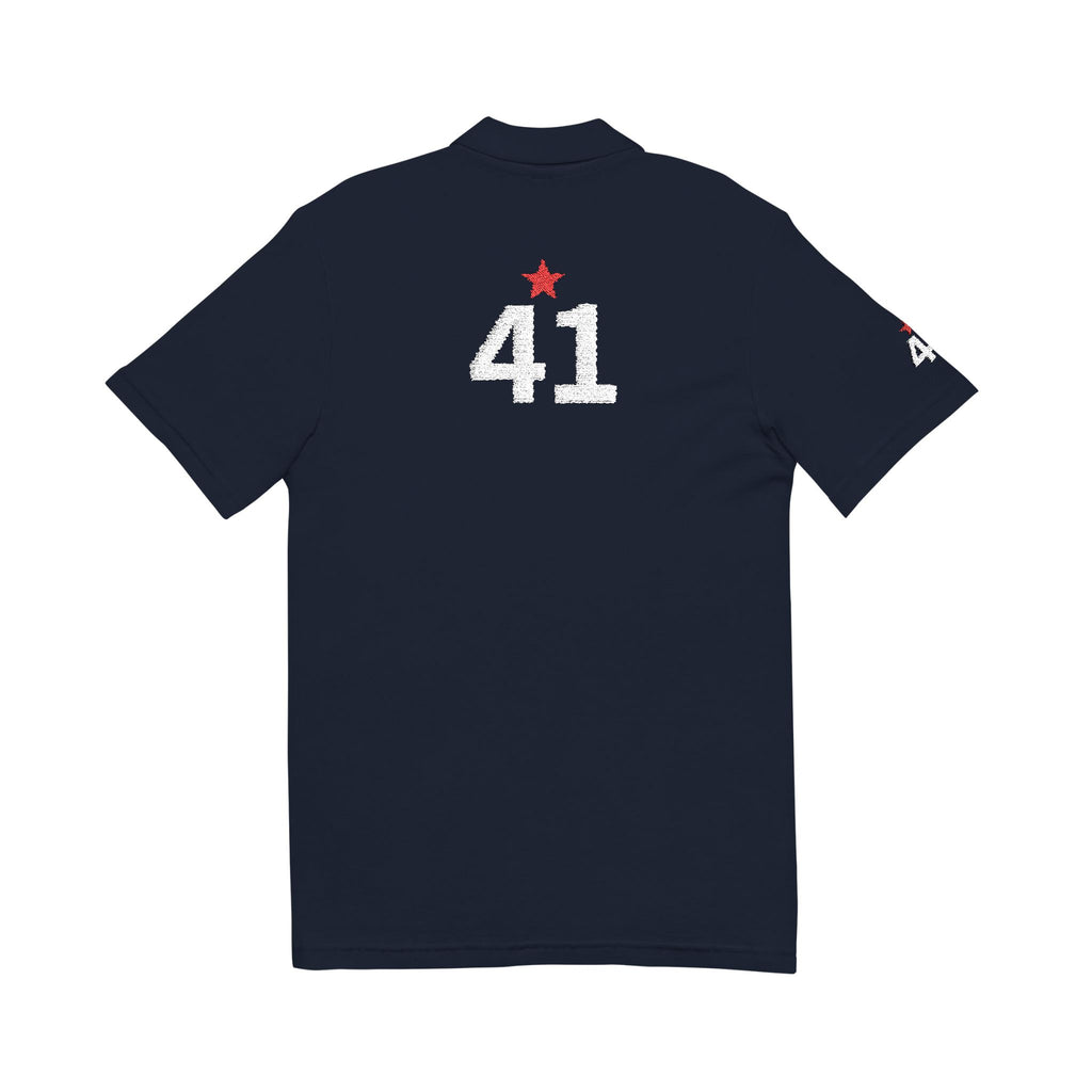 41*  I Miss You:  Team polo Shirt - Blue Ribbon - Widower / Men's