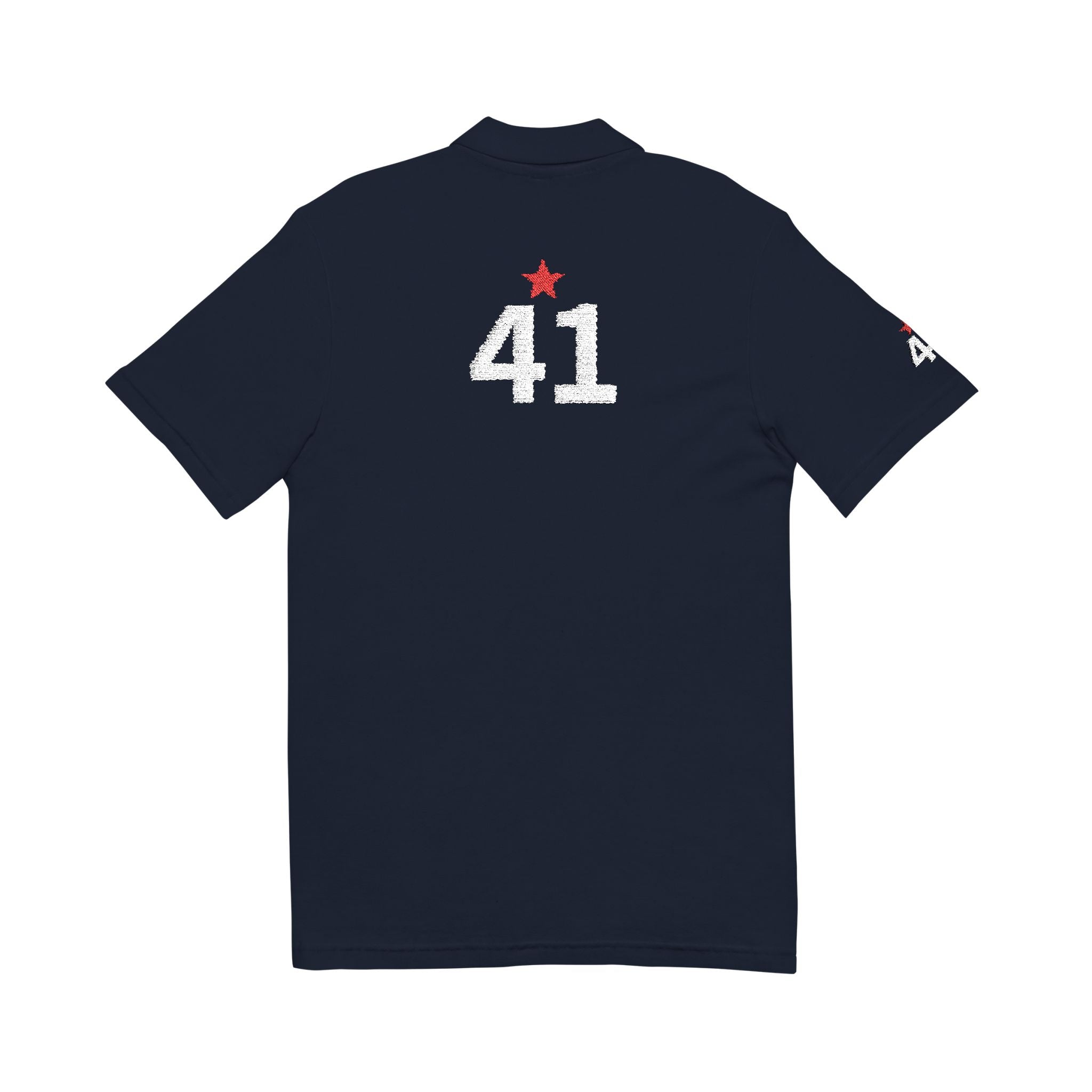 41*  I Miss You:  Team polo Shirt - Blue Ribbon - Widower / Men's