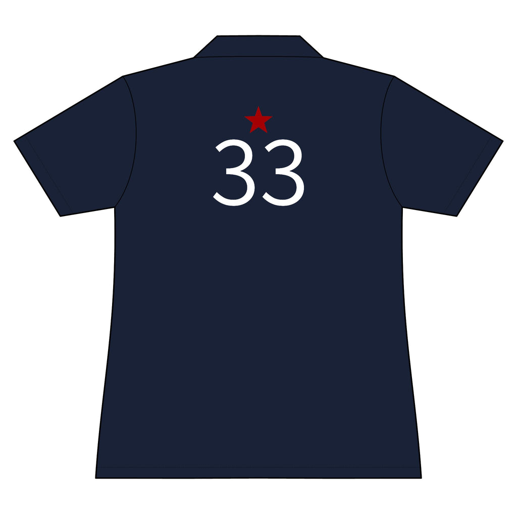 33*  I Miss You: Team polo Shirt - Blue Ribbon - Widow / Women's