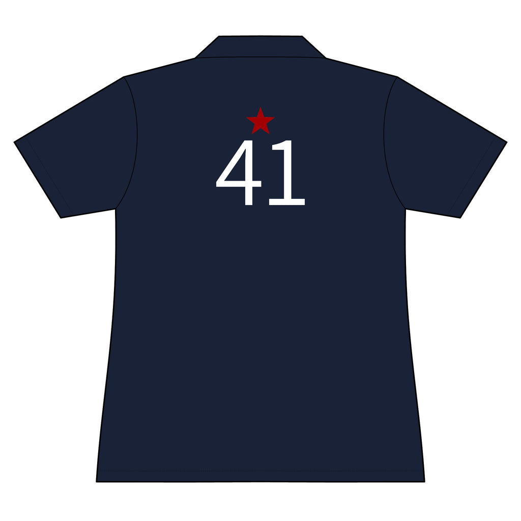 41*  I Miss You: Team polo Shirt - Blue Ribbon - Widow / Women's