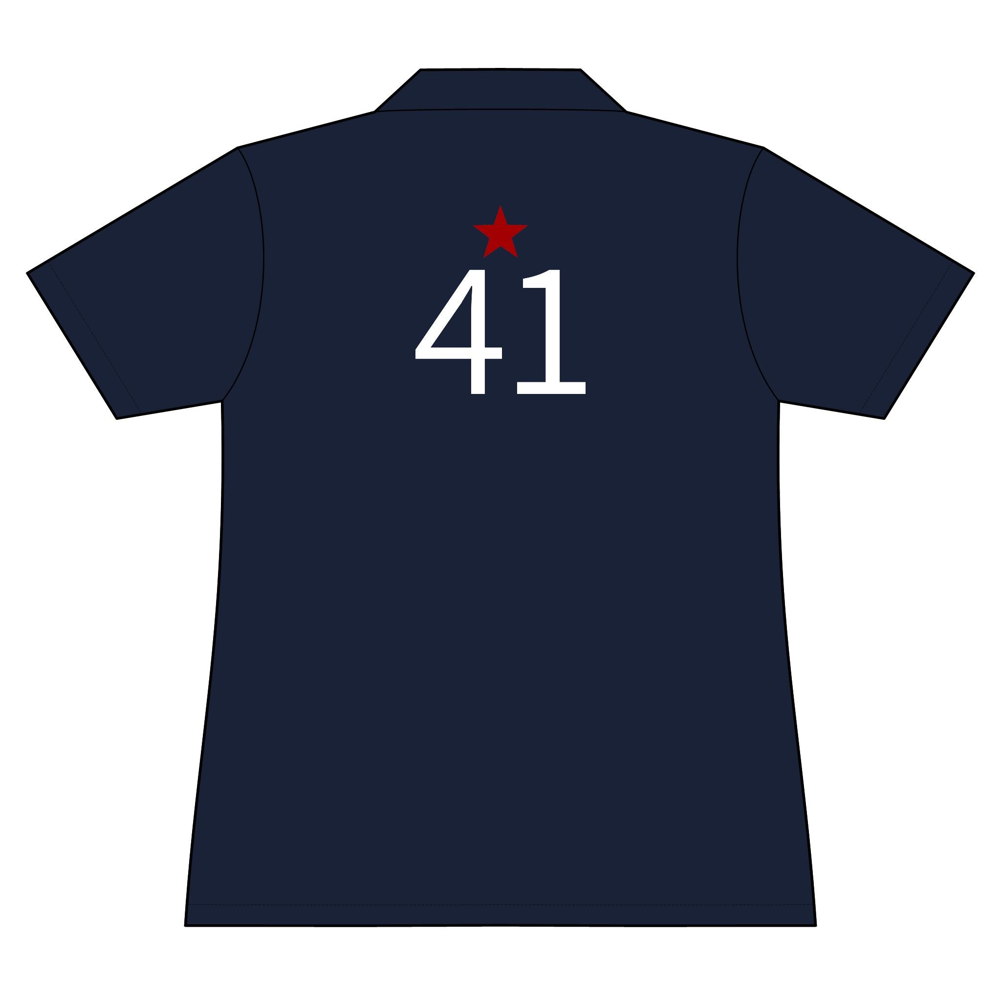 41*  I Miss You: Team polo Shirt - Blue Ribbon - Widow / Women's