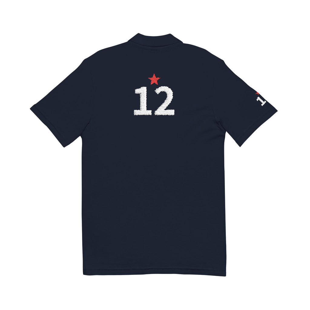 12*  I Miss You:  Team polo Shirt - Blue Ribbon - Widower / Men's