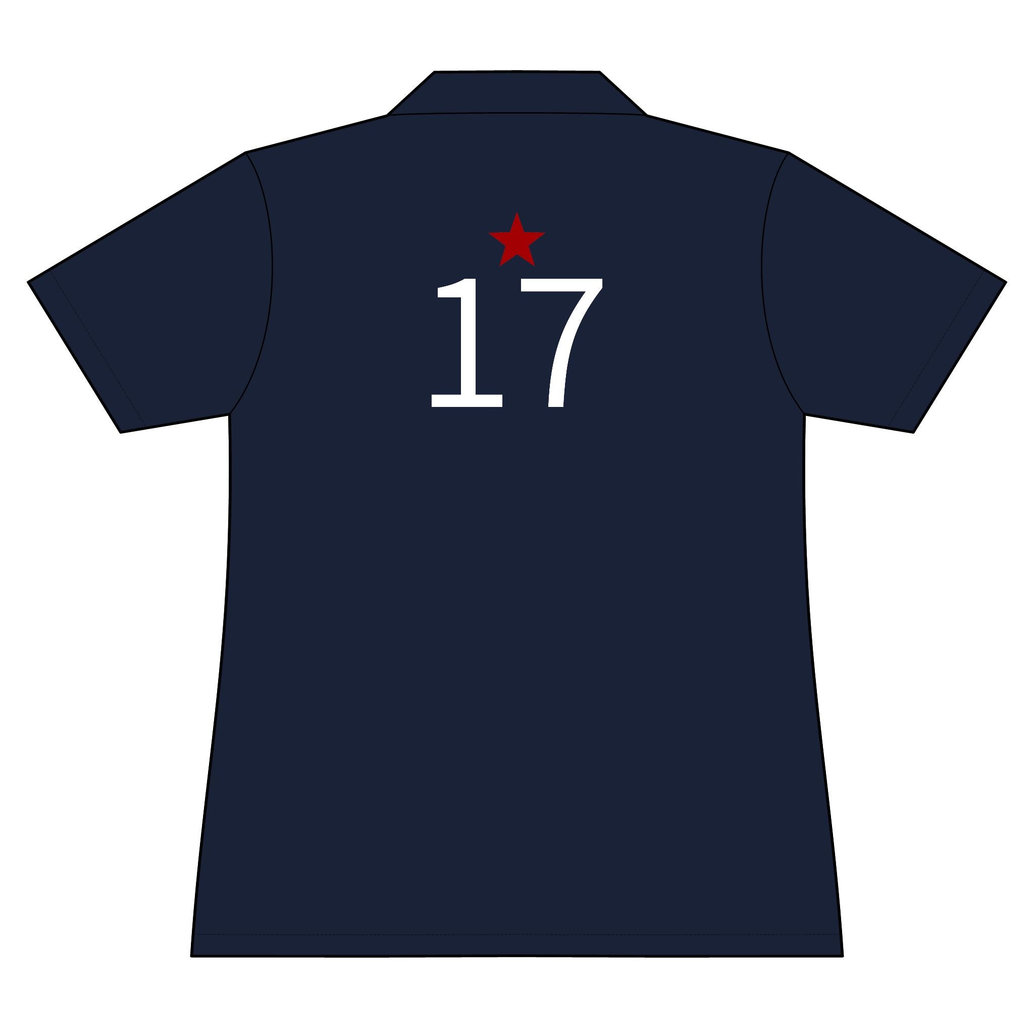 17*  I Miss You: Team polo Shirt - Blue Ribbon - Widow / Women's