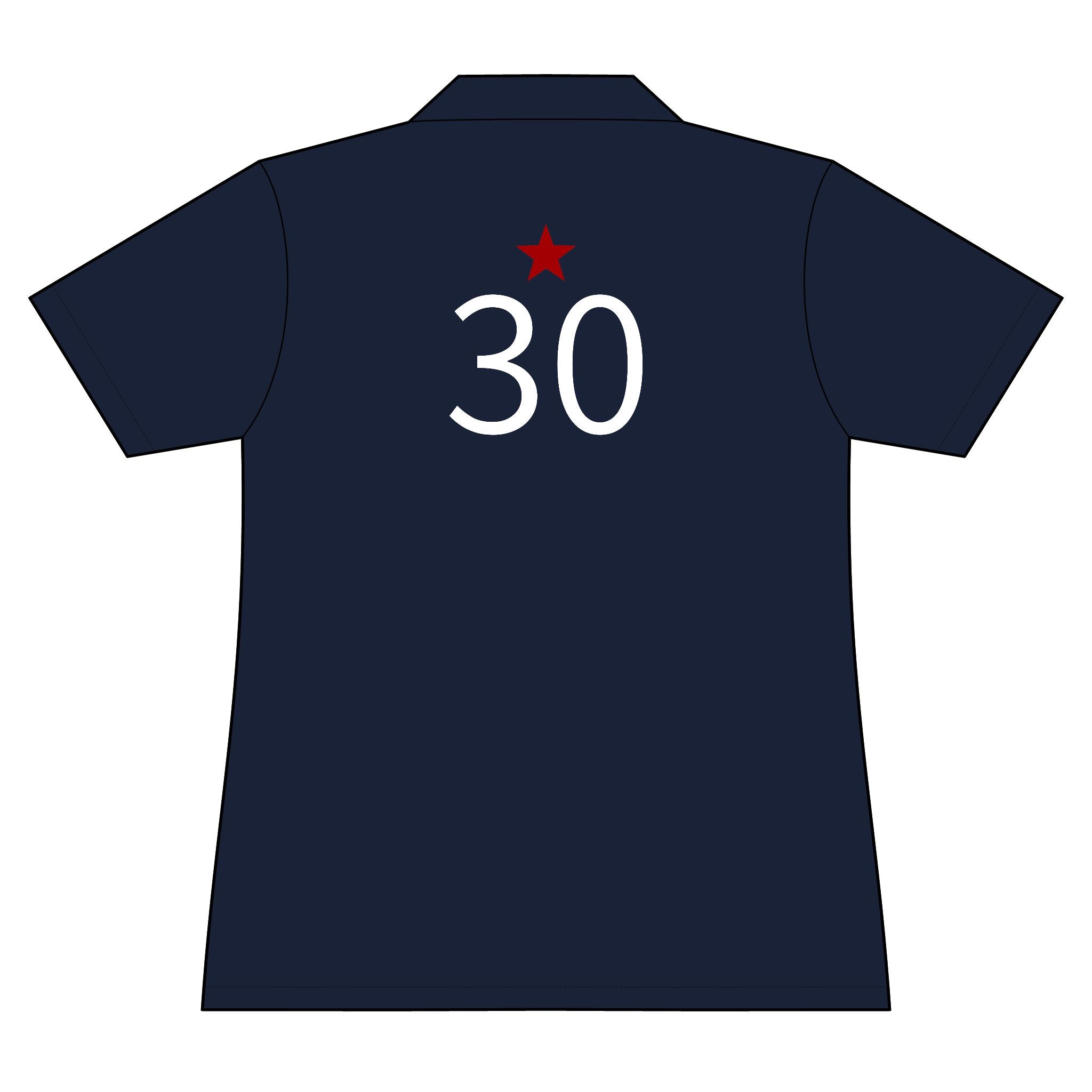 30*  I Miss You: Team polo Shirt - Blue Ribbon - Widow / Women's
