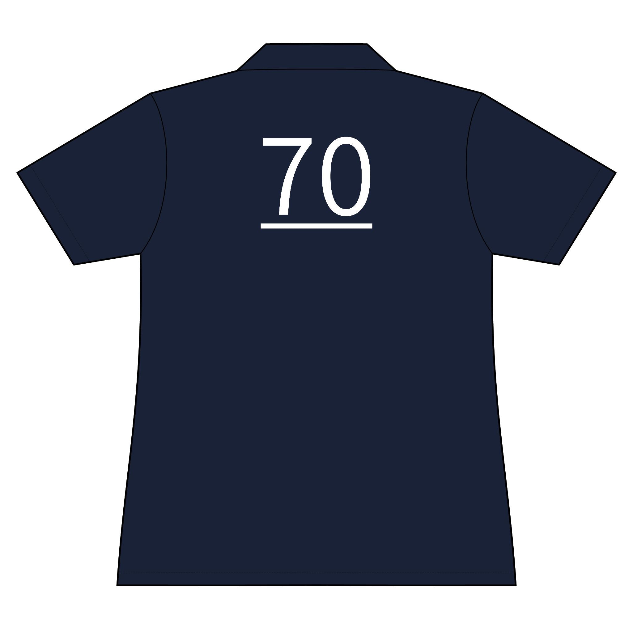 70th  Teammate: Team polo Shirt - Blue Ribbon - Daughter / Women's