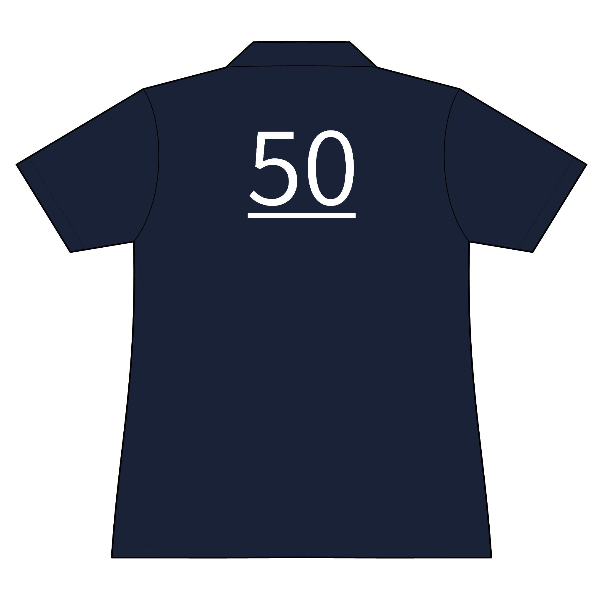 50th  Teammate: Team polo Shirt - Blue Ribbon - Daughter / Women's