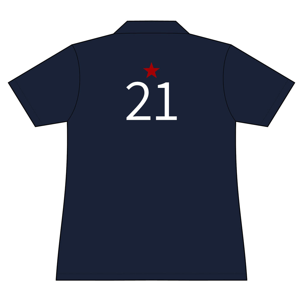 21*  I Miss You: Team polo Shirt - Blue Ribbon - Widow / Women's