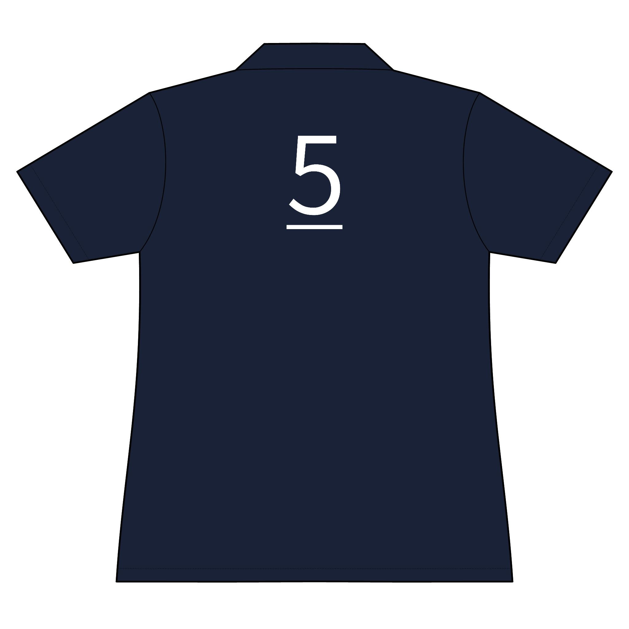 5th  Teammate: Team polo Shirt - Blue Ribbon - Daughter / Women's