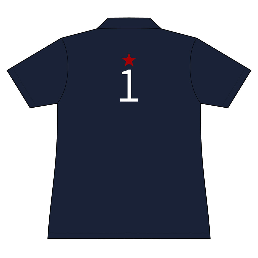 1*  I Miss You: Team polo Shirt - Blue Ribbon - Widow / Women's