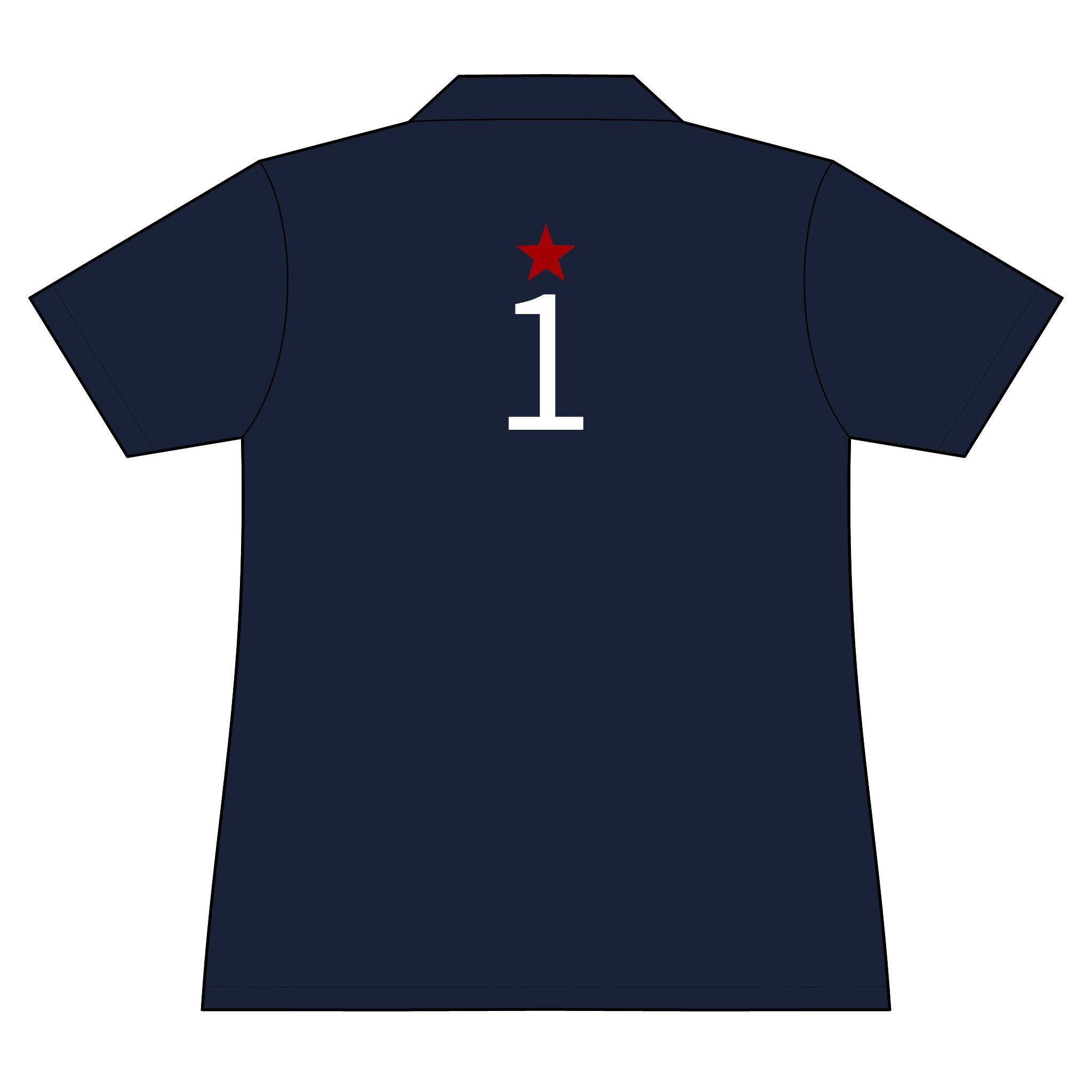 1*  I Miss You: Team polo Shirt - Blue Ribbon - Widow / Women's