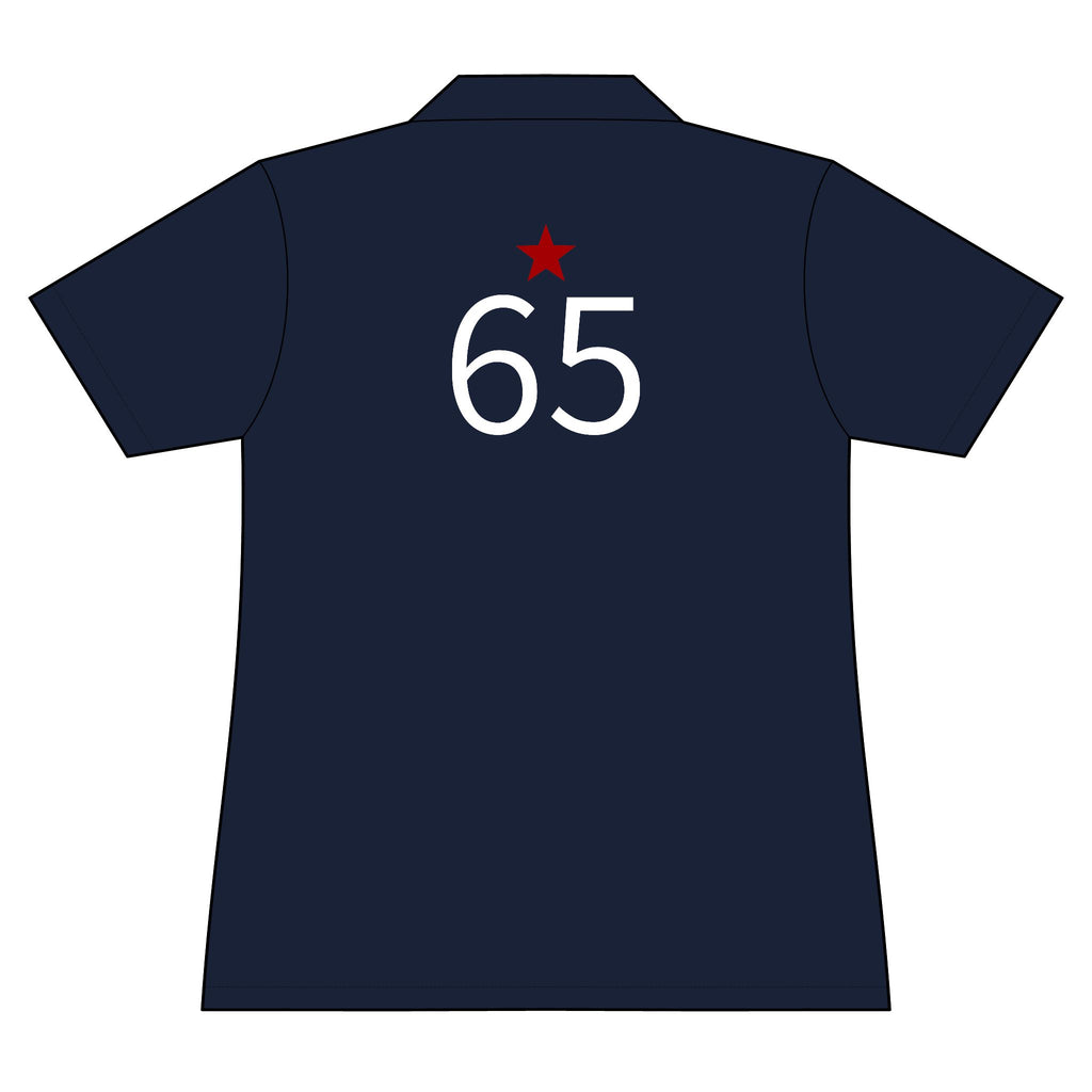 65*  I Miss You: Team polo Shirt - Blue Ribbon - Widow / Women's