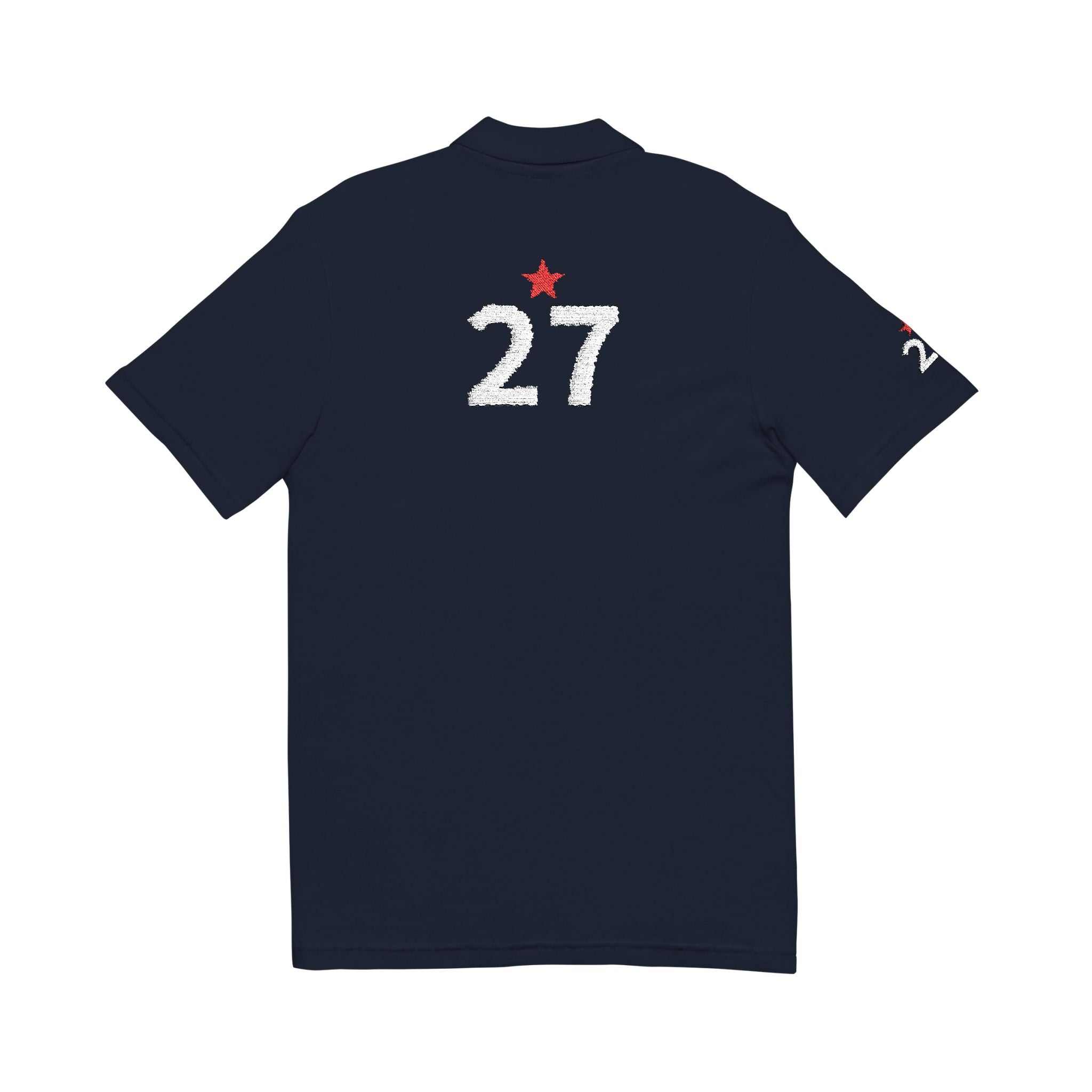 27*  I Miss You:  Team polo Shirt - Blue Ribbon - Widower / Men's
