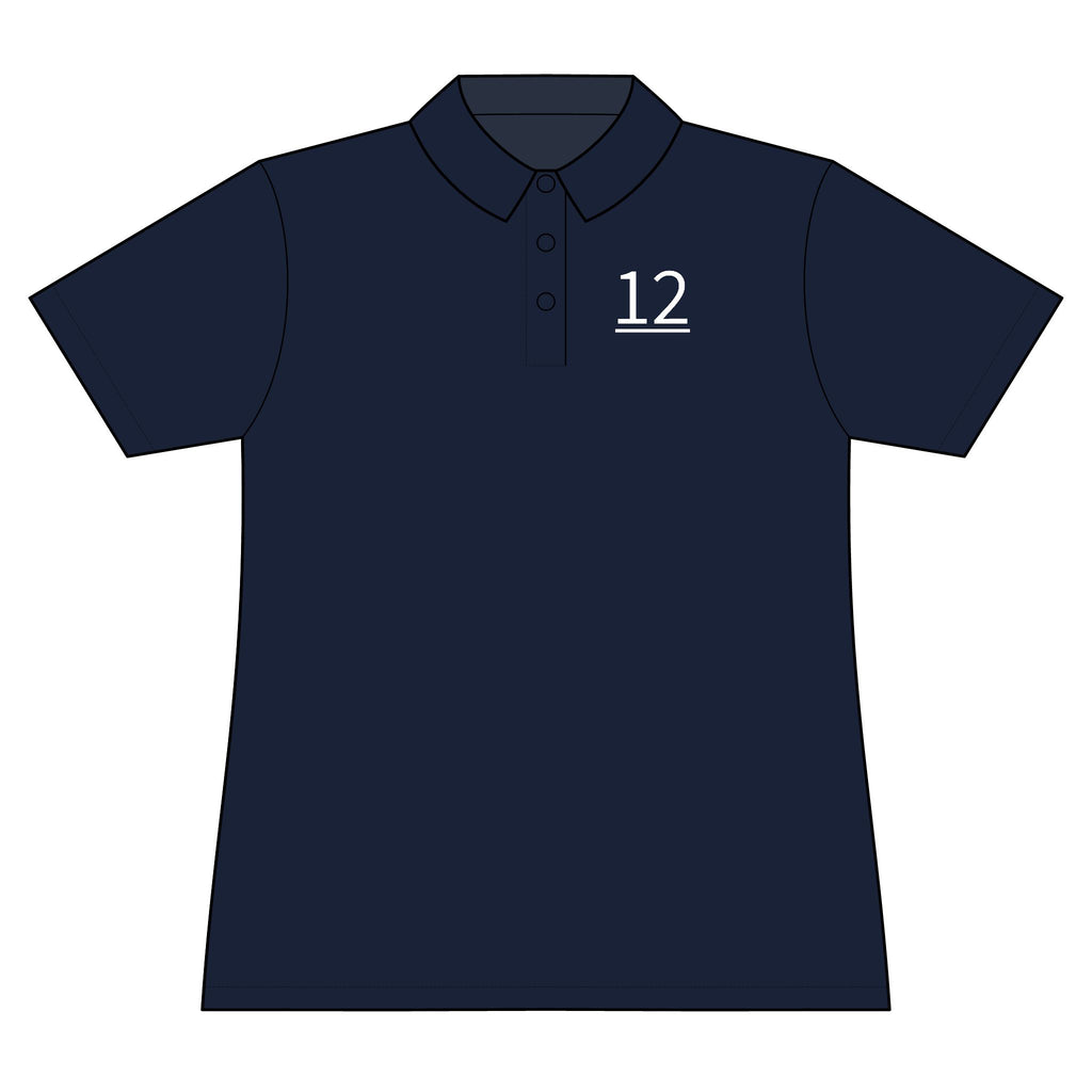 12th  Teammate: Team polo Shirt - Blue Ribbon - Daughter / Women's