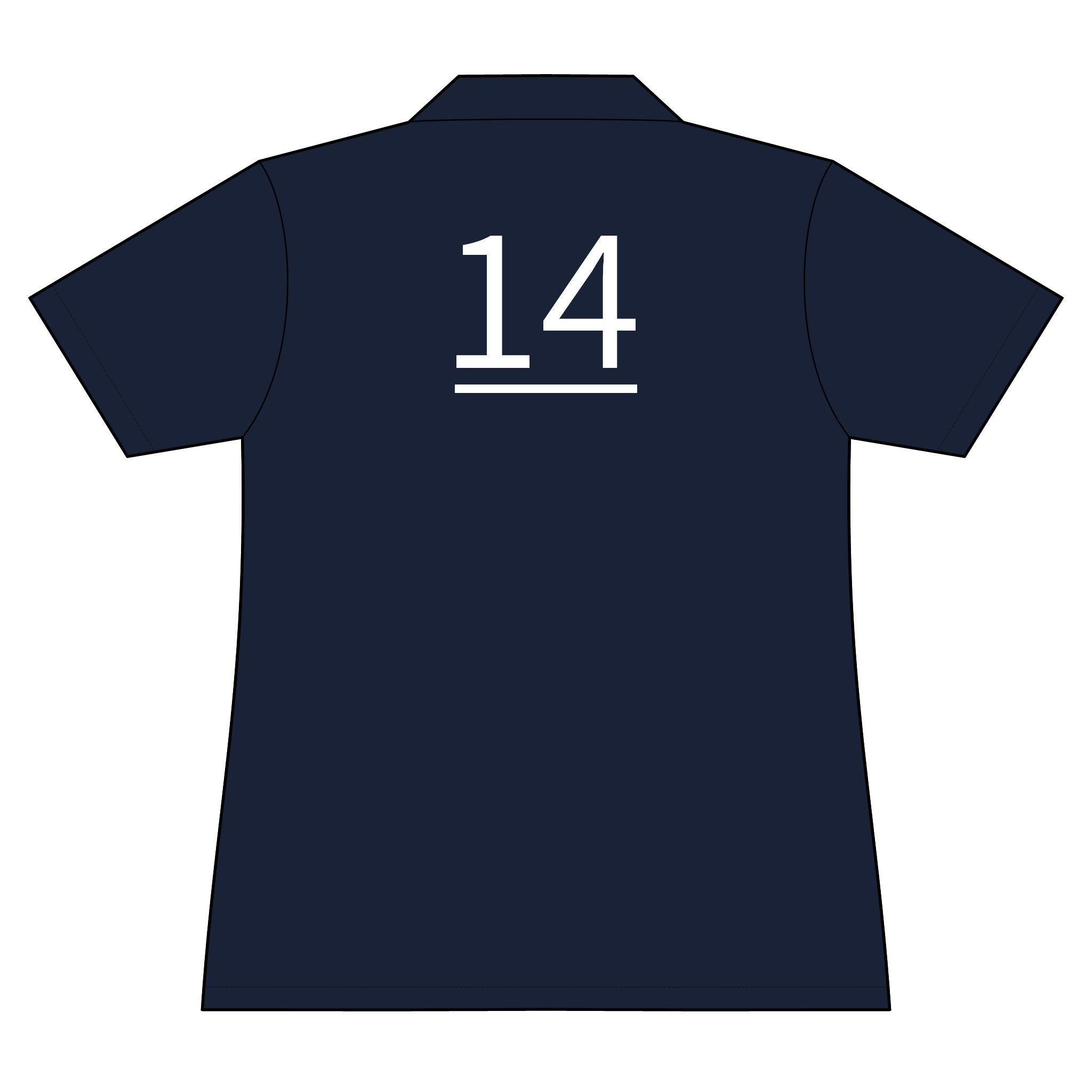 14th  Teammate: Team polo Shirt - Blue Ribbon - Daughter / Women's