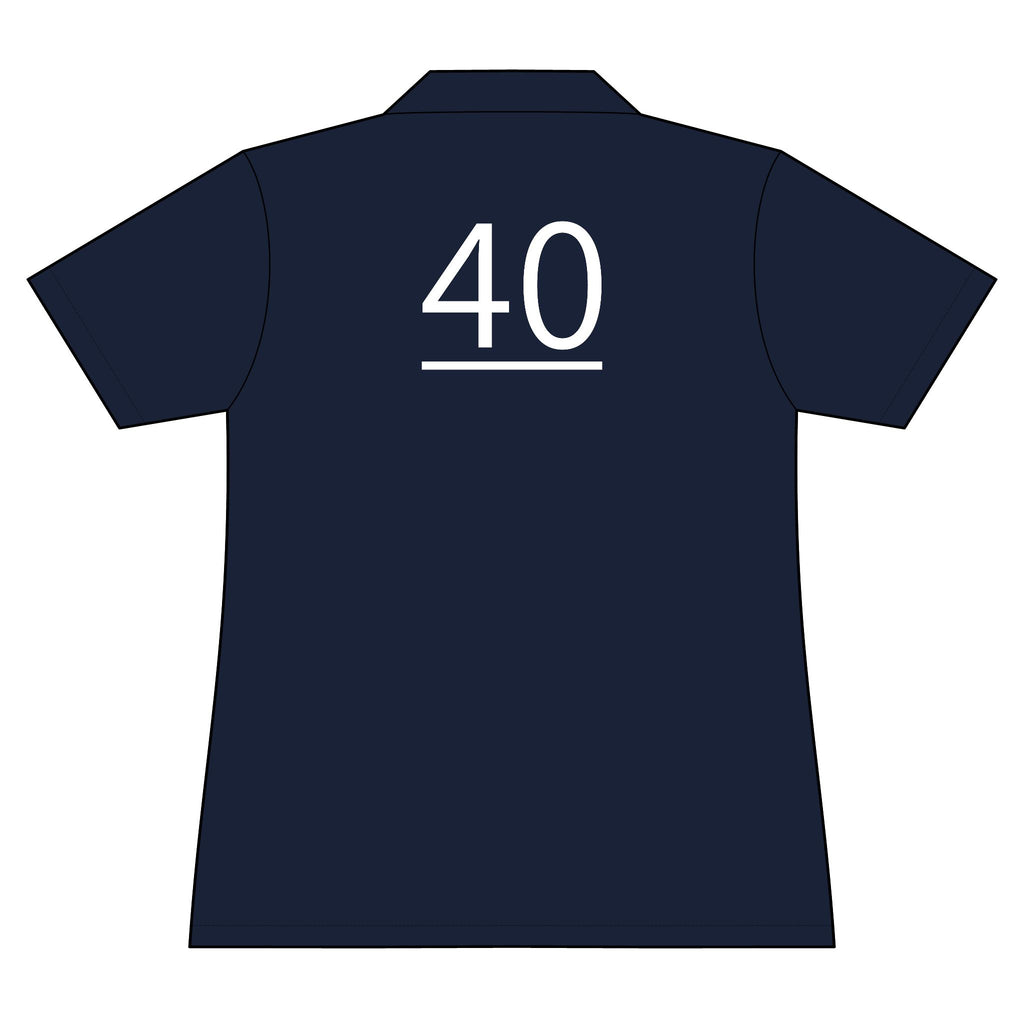 40th  Teammate: Team polo Shirt - Blue Ribbon - Daughter / Women's