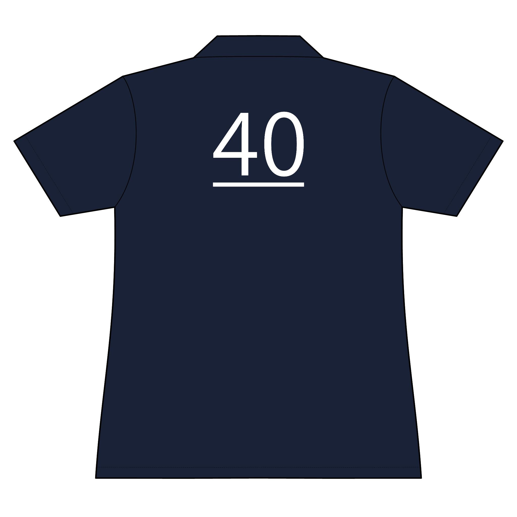 40th  Teammate: Team polo Shirt - Blue Ribbon - Daughter / Women's