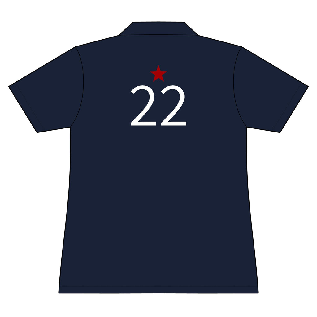 22*  I Miss You: Team polo Shirt - Blue Ribbon - Widow / Women's